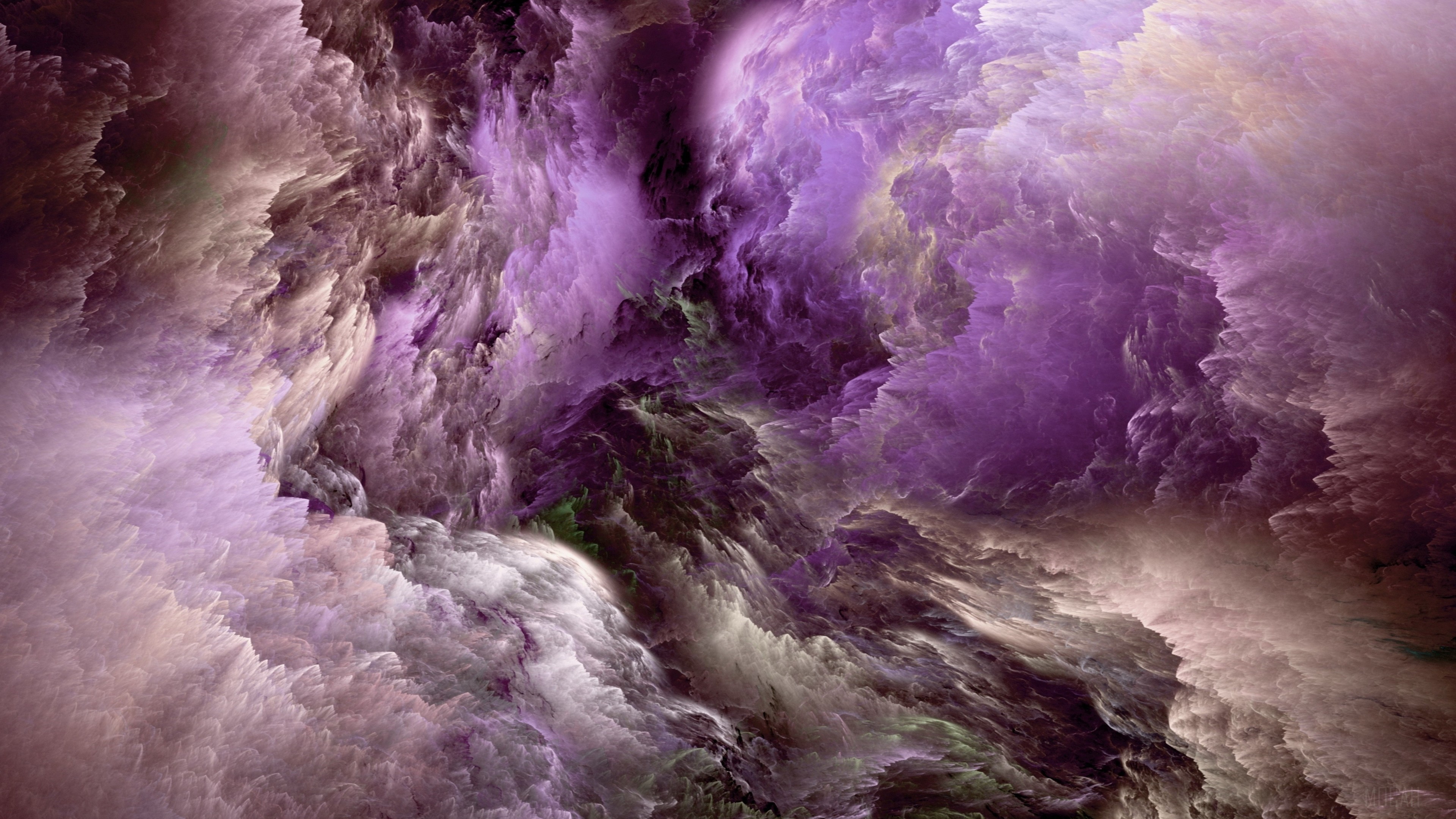 Purple and White Clouds 4K HD Wallpaper