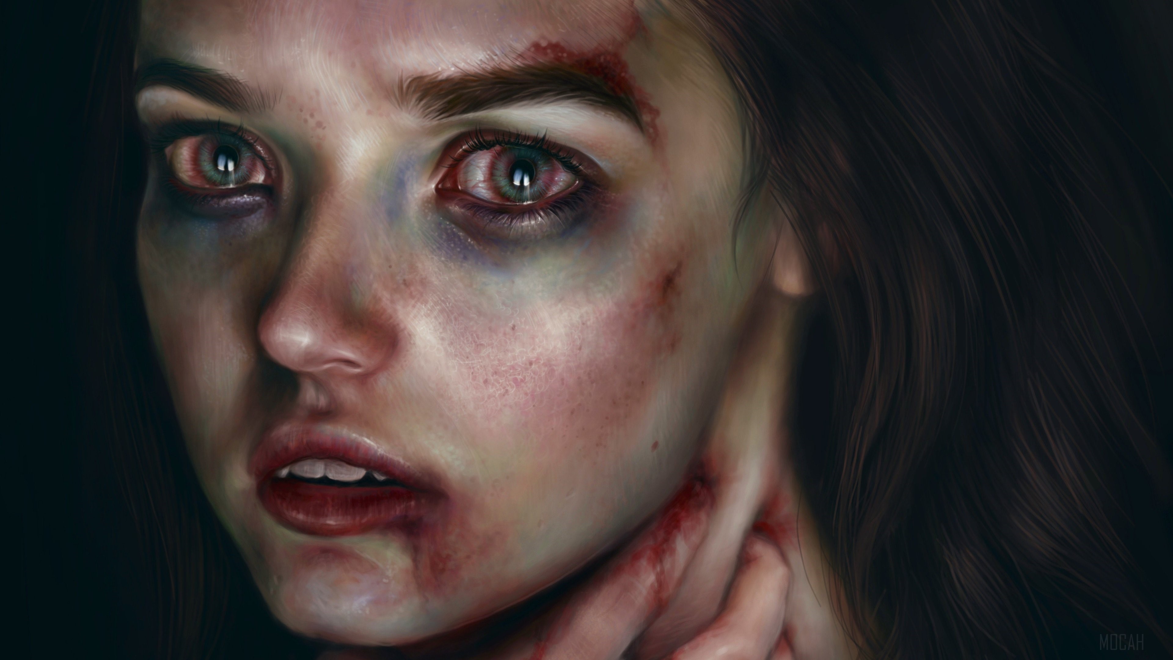 Injured Girl Artistic HD Wallpaper