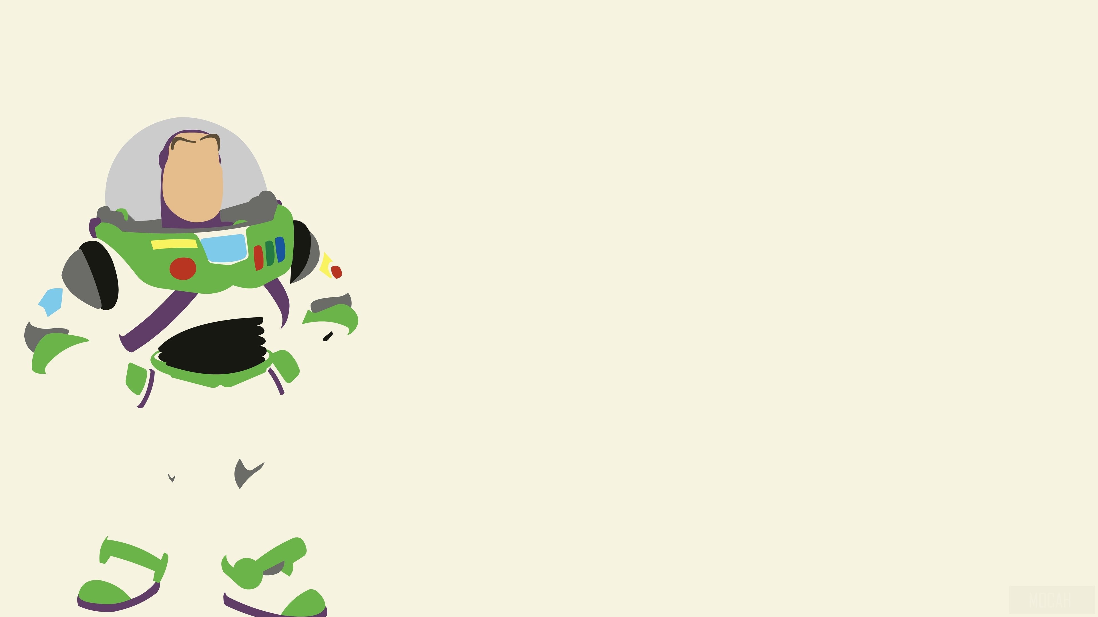 Buzz Lightyear from Toy Story Minimalism 4K HD Wallpaper
