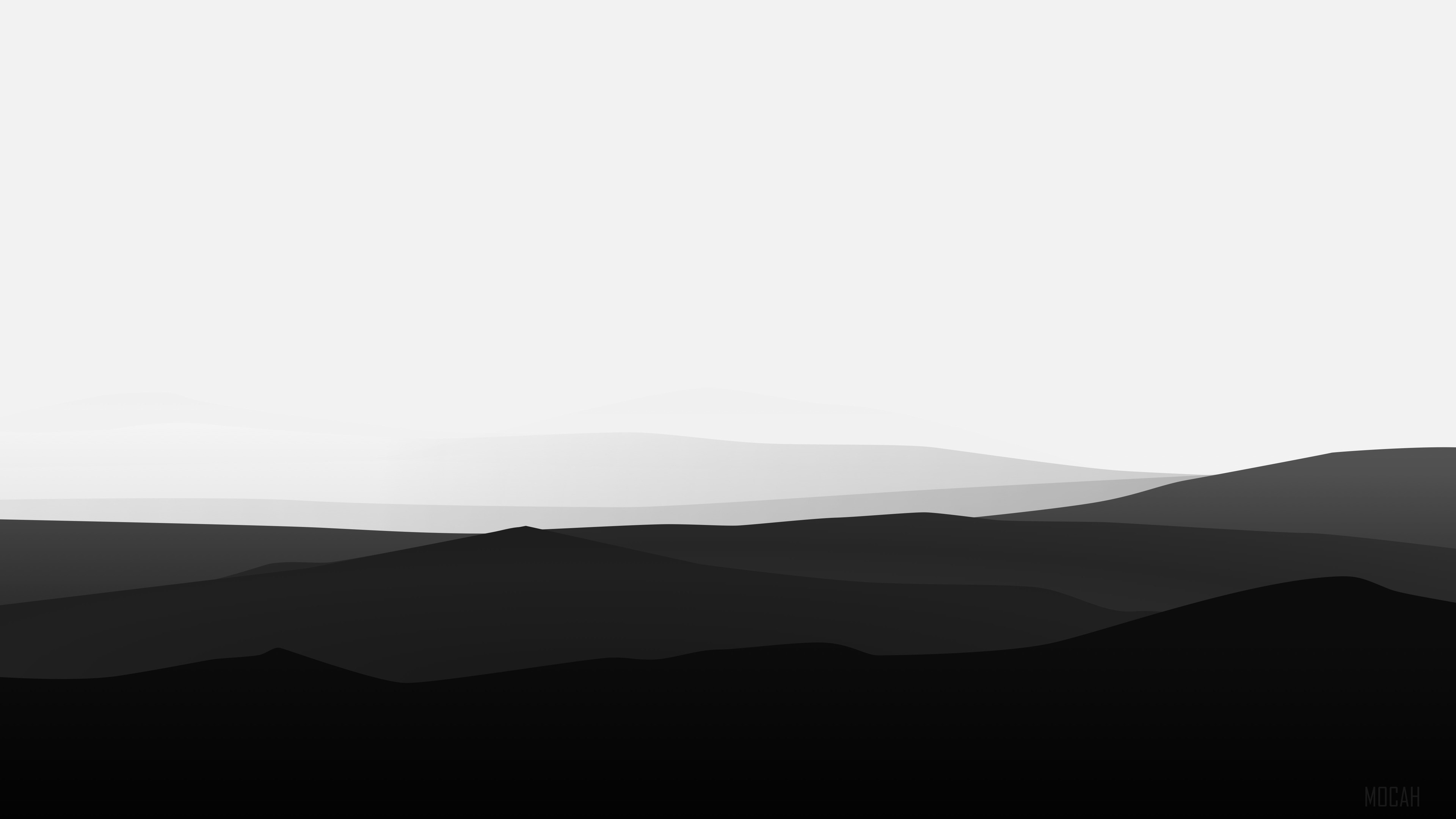 Minimalist Mountains Black And White HD Wallpaper