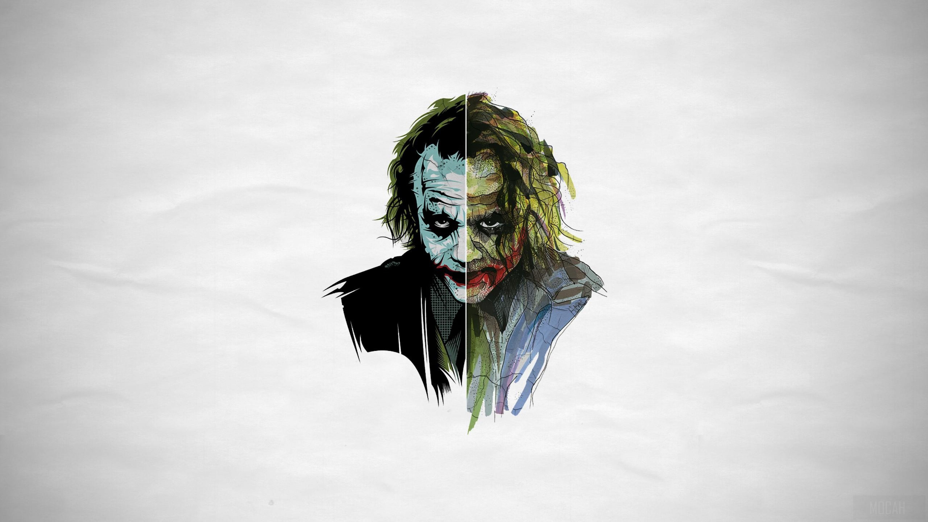 The Joker split portrait 4K HD Wallpaper