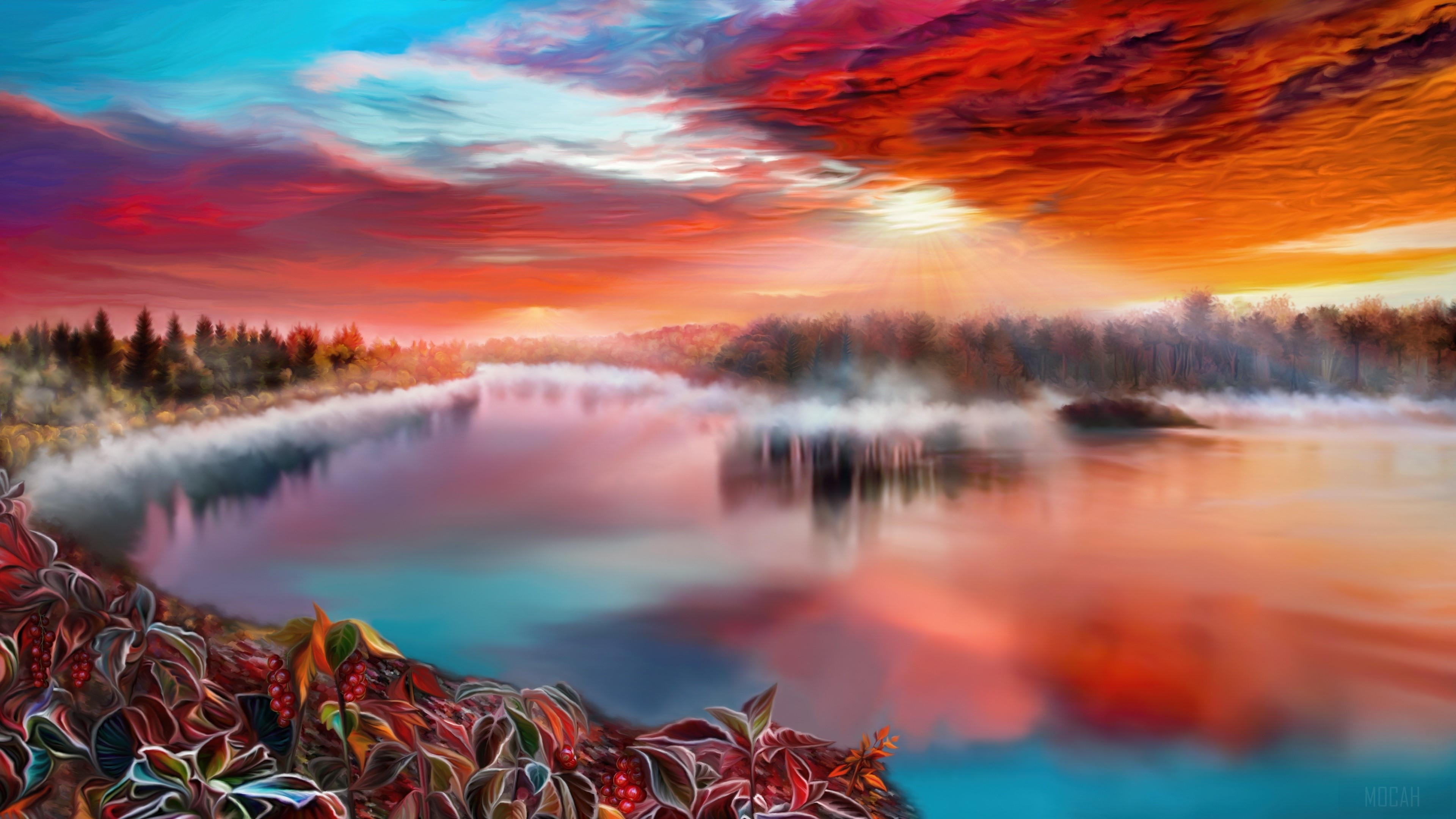 Artistic River HD Wallpaper