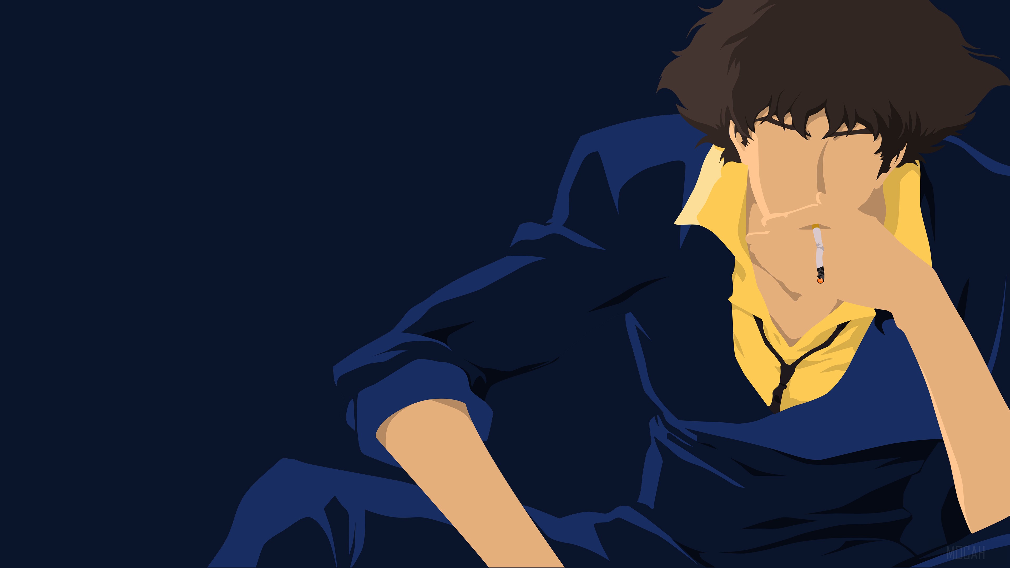 Spike Spiegel from Cowboy Bebop Minimalism 4K HD Wallpaper