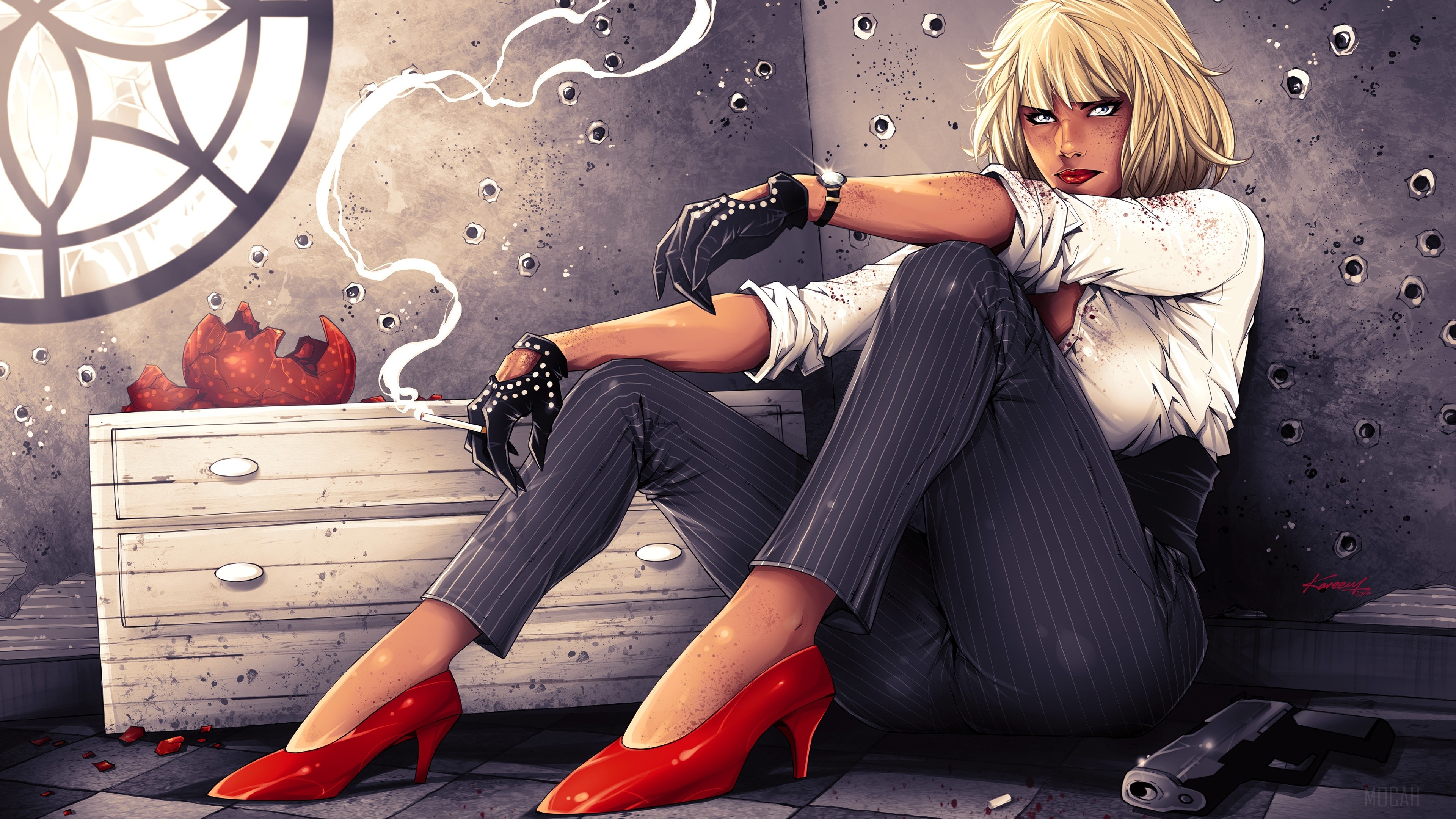 Atomic Blonde Artwork HD Wallpaper