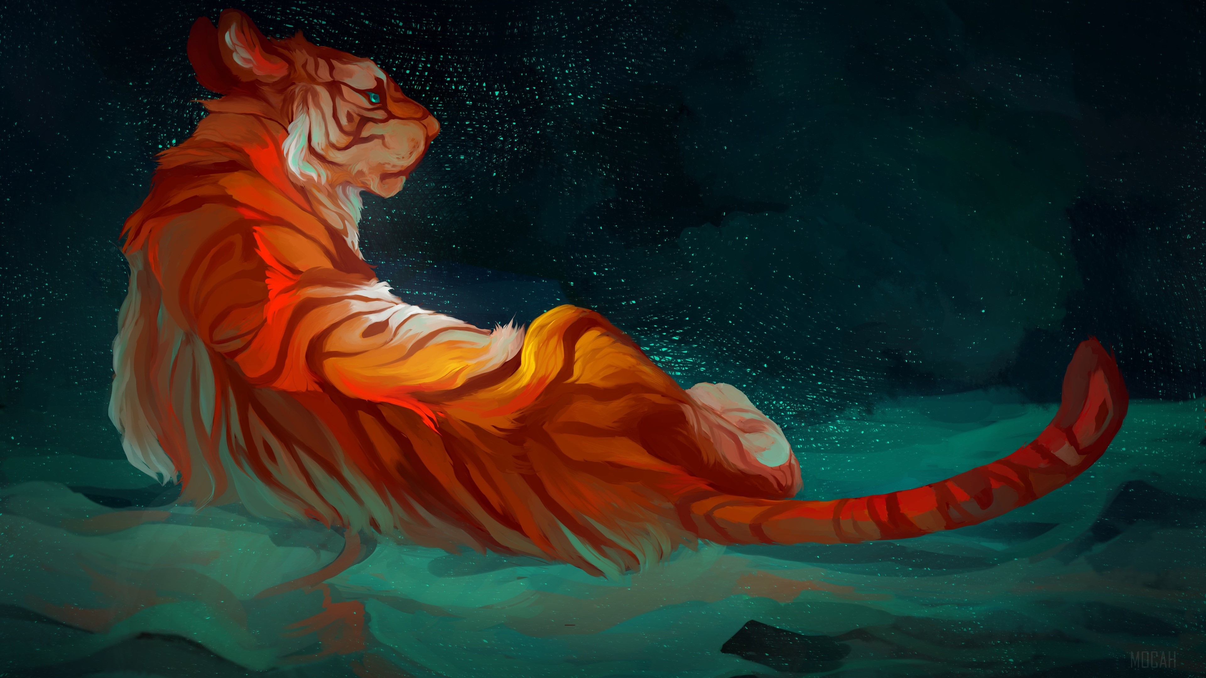 Tiger Artwork HD Wallpaper