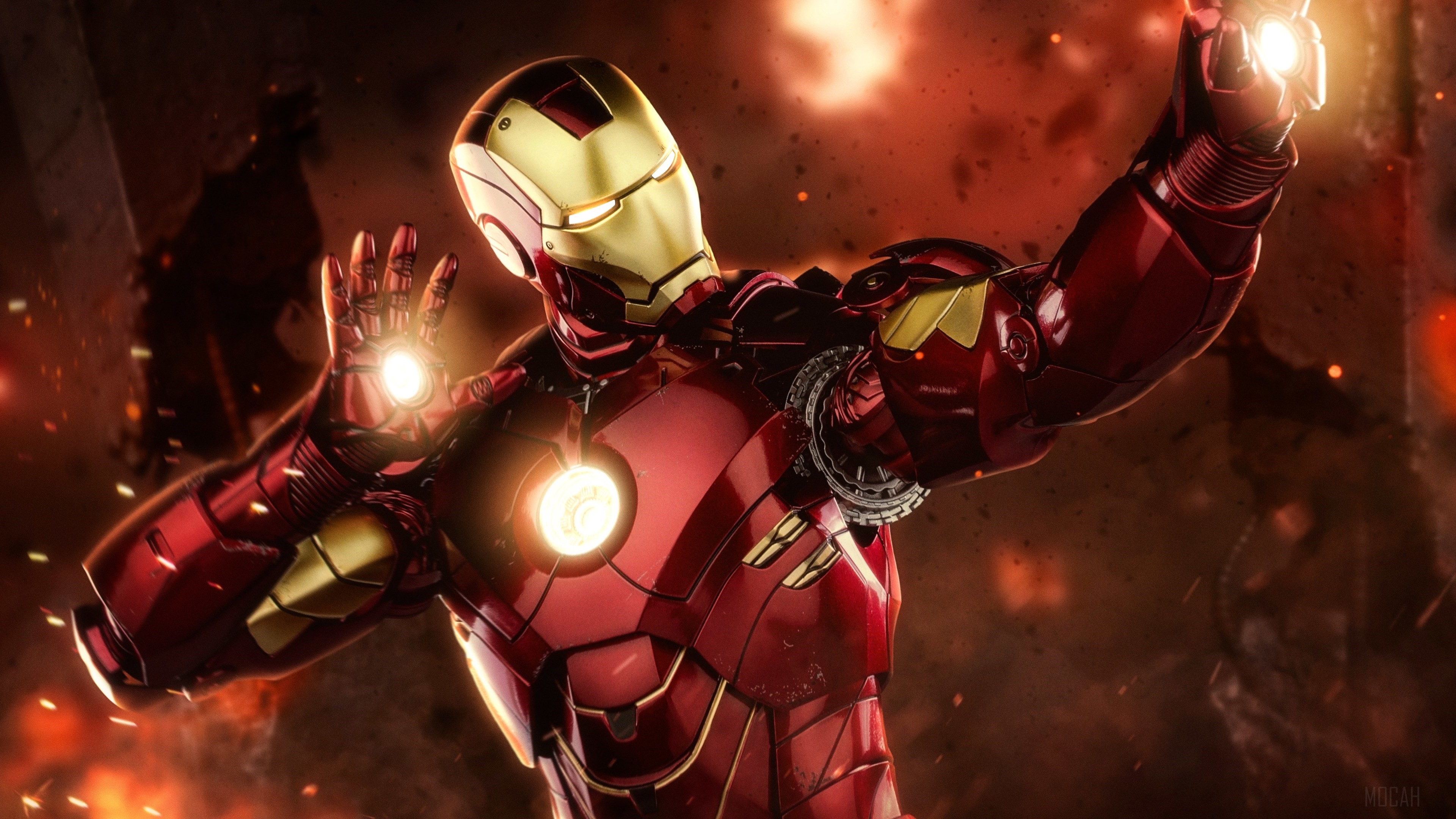 Iron Man Firing Lasers 4K HD Wallpaper