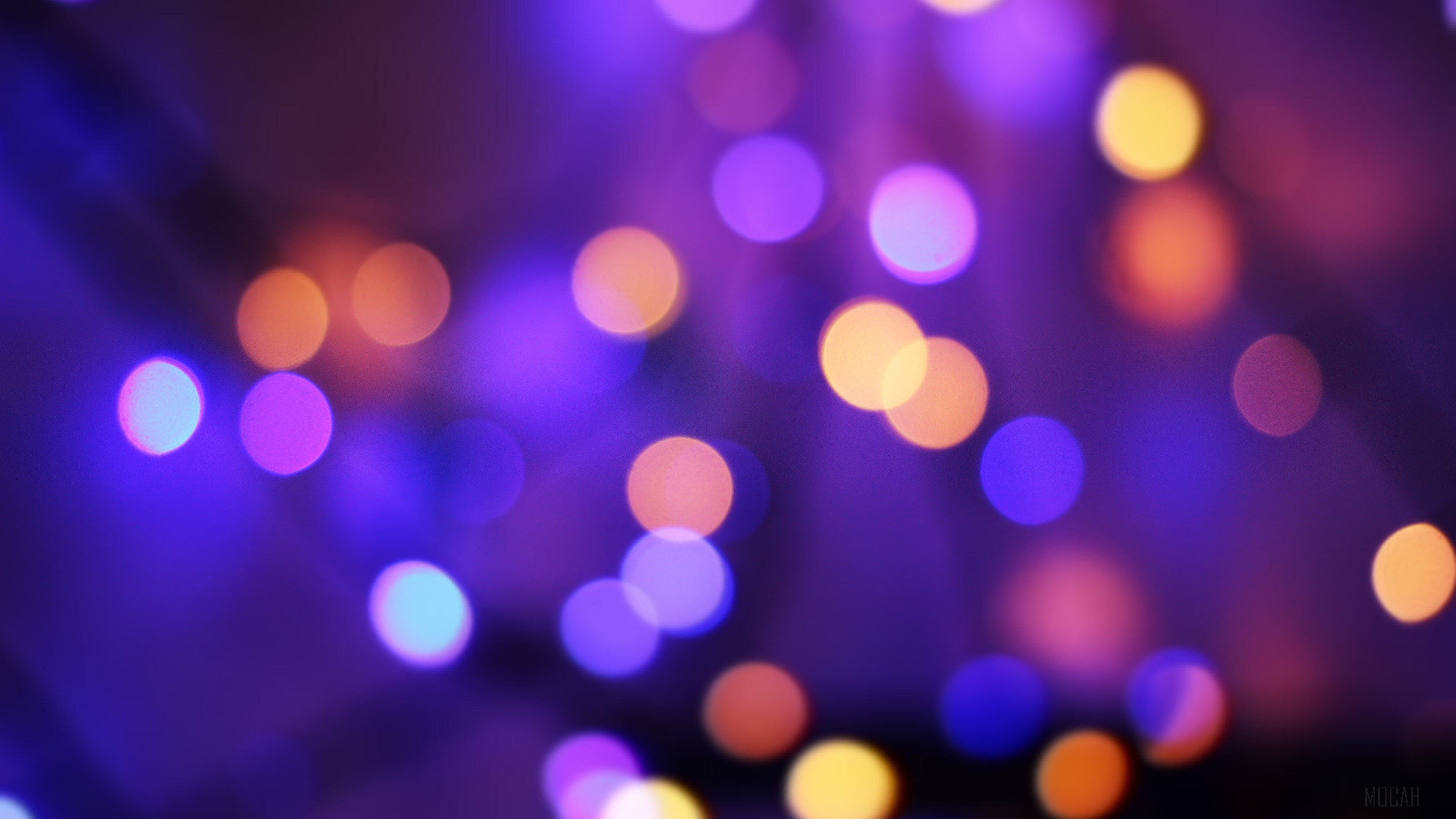 Violet Bokeh Lights 4K HD Wallpaper