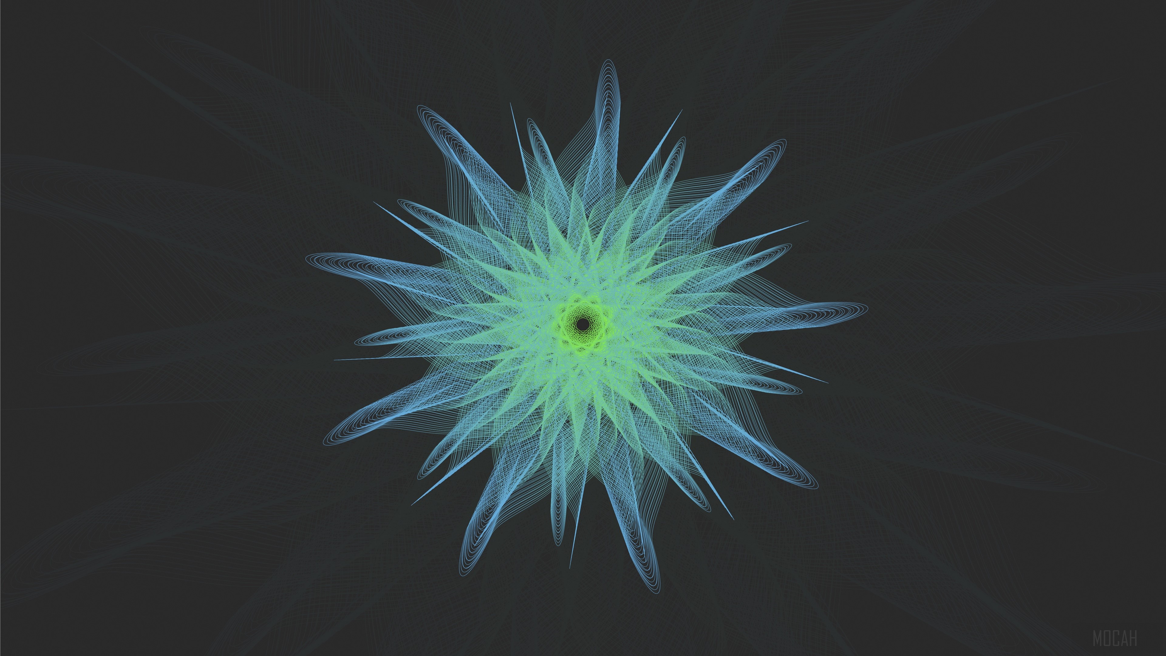 Geometric flower shape 4K HD Wallpaper