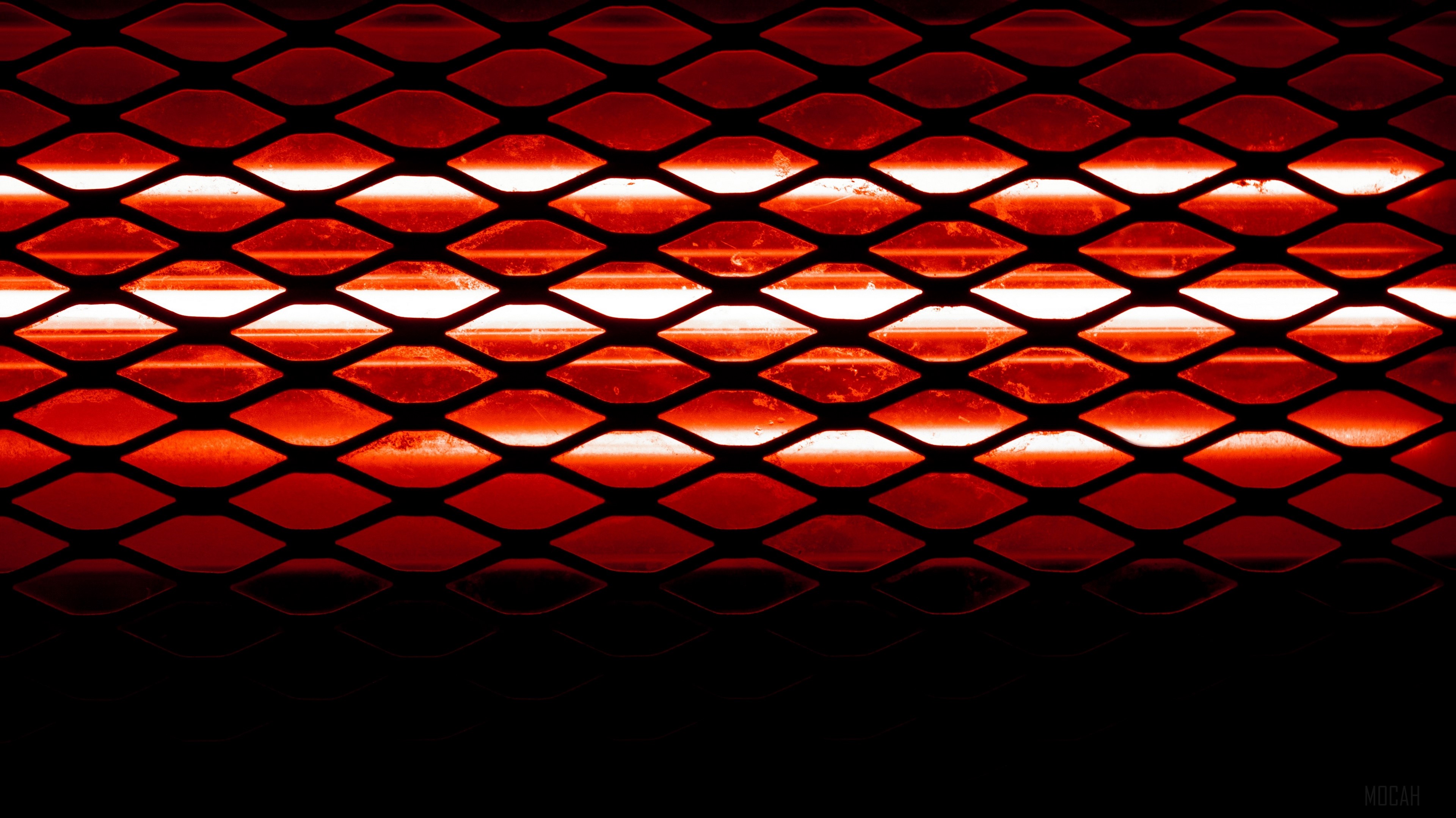 Red hot mesh with light and dark 4K HD Wallpaper