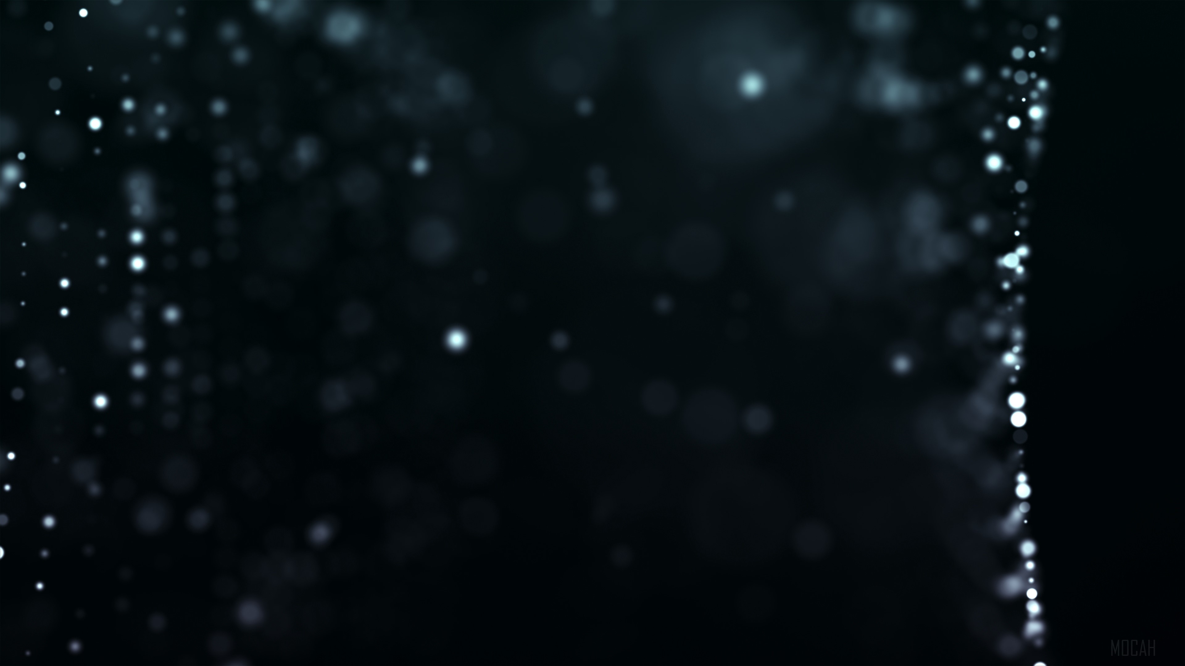 Abstract bokeh lights on black background 4K HD Wallpaper