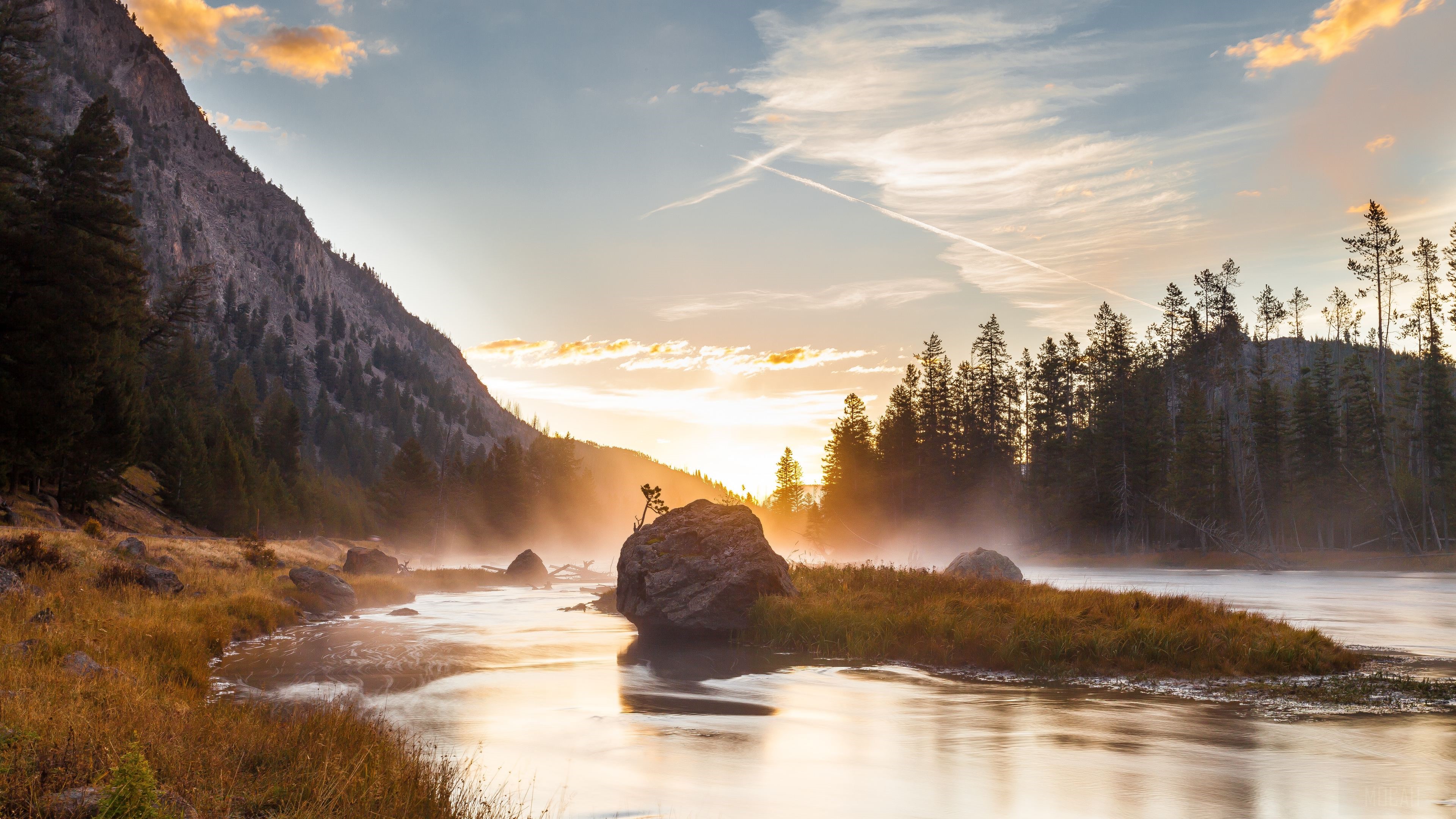 Sunrise Reflection in National Park 4K HD Wallpaper