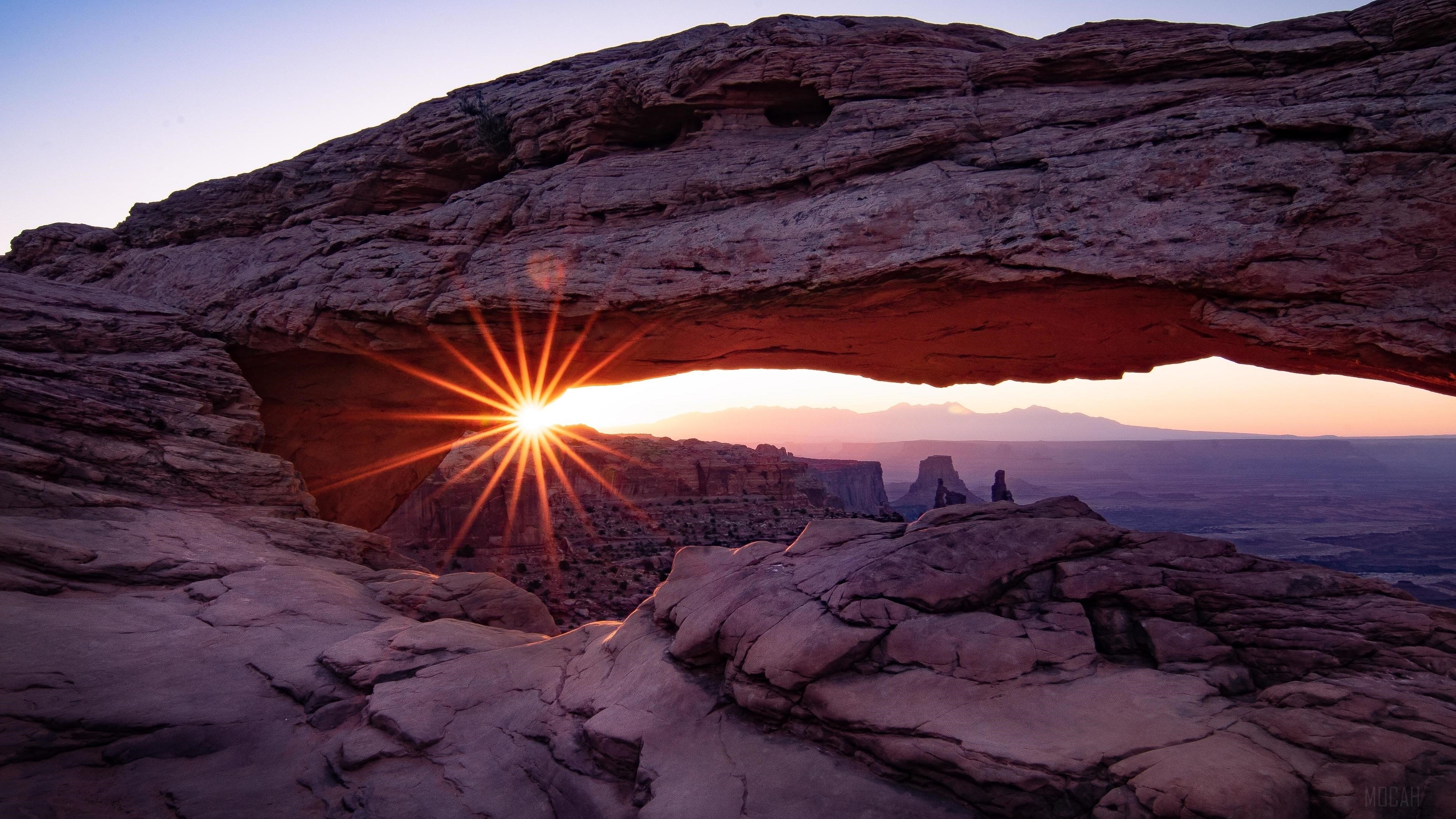 Sunrise Under Mesa Arch 4K HD Wallpaper