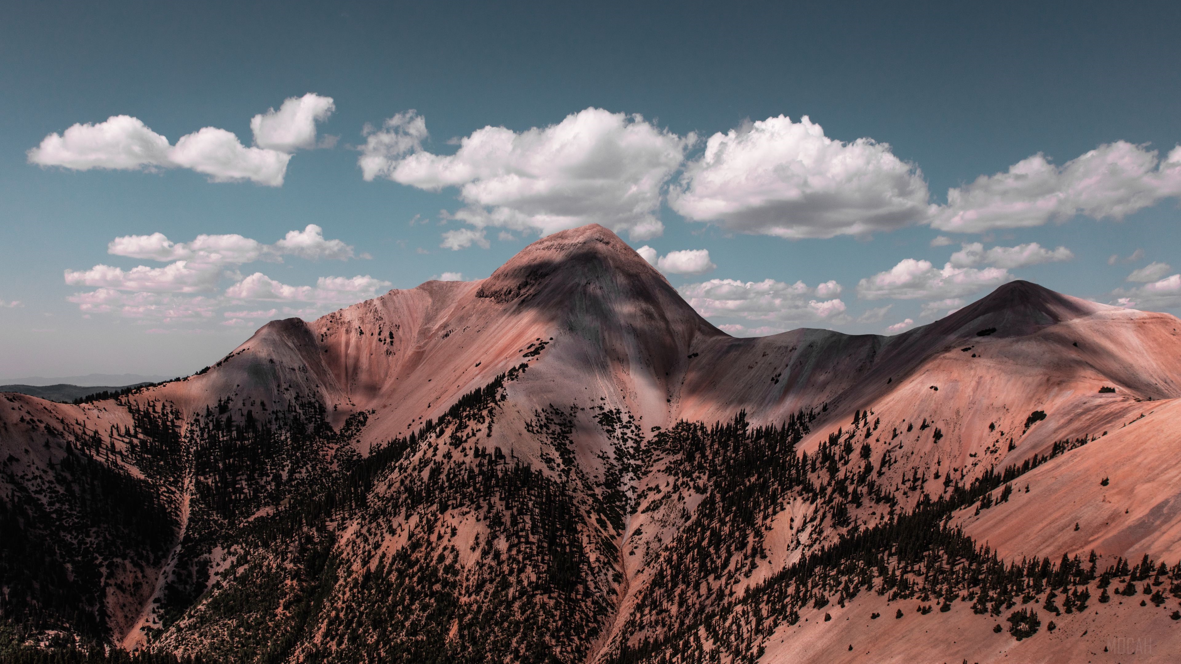 Mountain Range with Clouds 4K HD Wallpaper