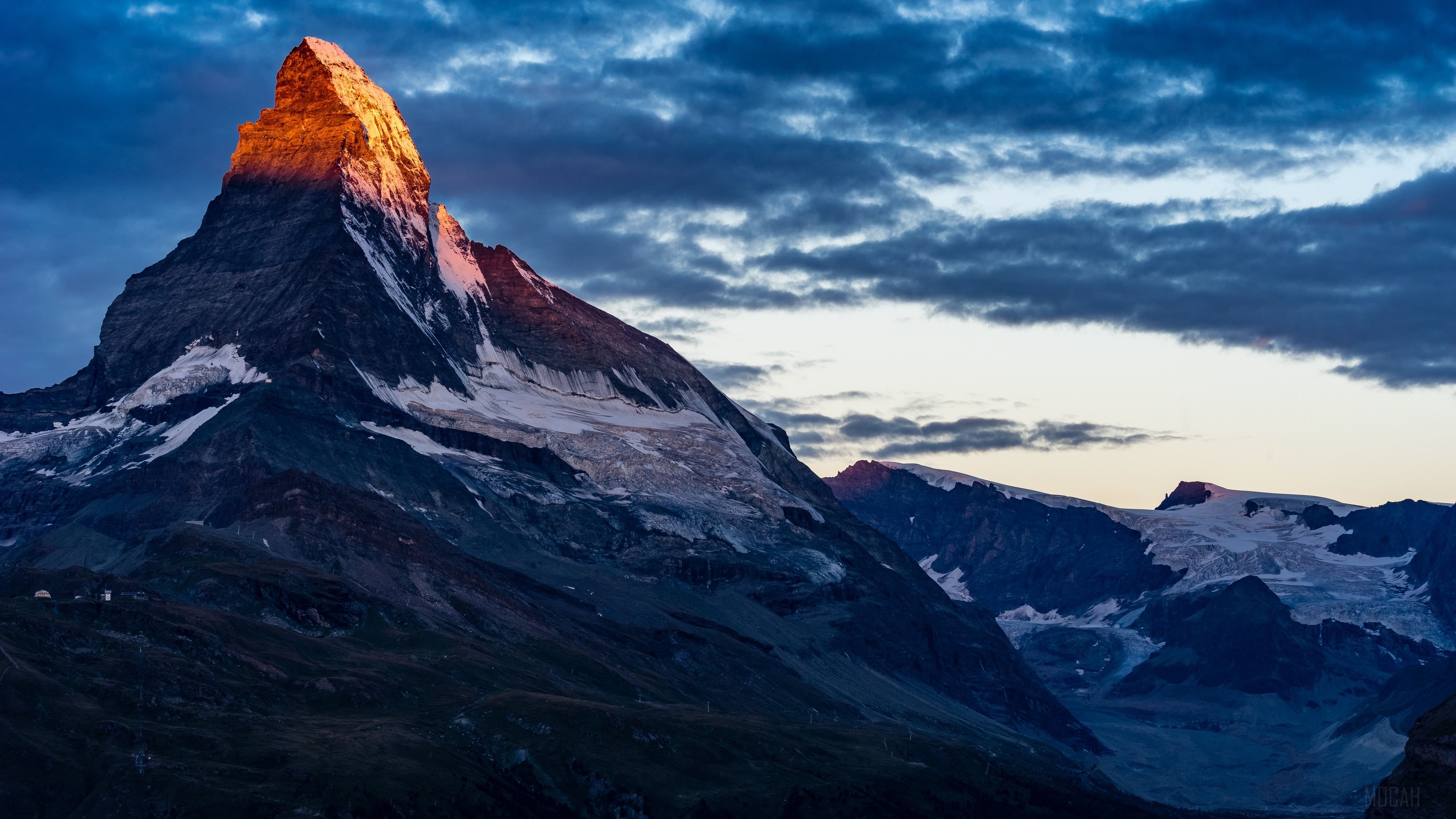 Matterhorn Mountain Sunrise from Sunnegga 4K HD Wallpaper