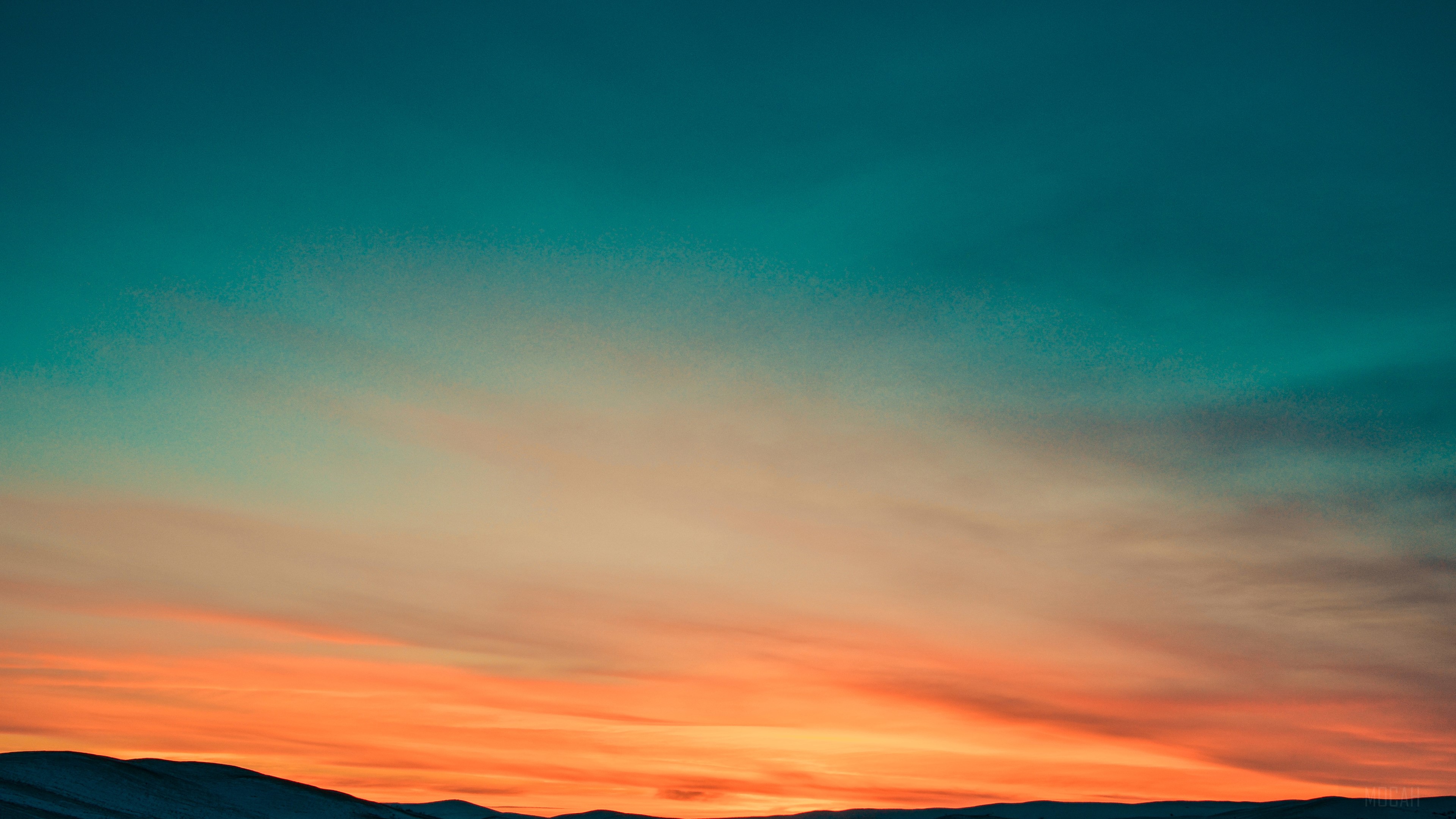 Sunset Over Snow Covered Mountains 4K HD Wallpaper