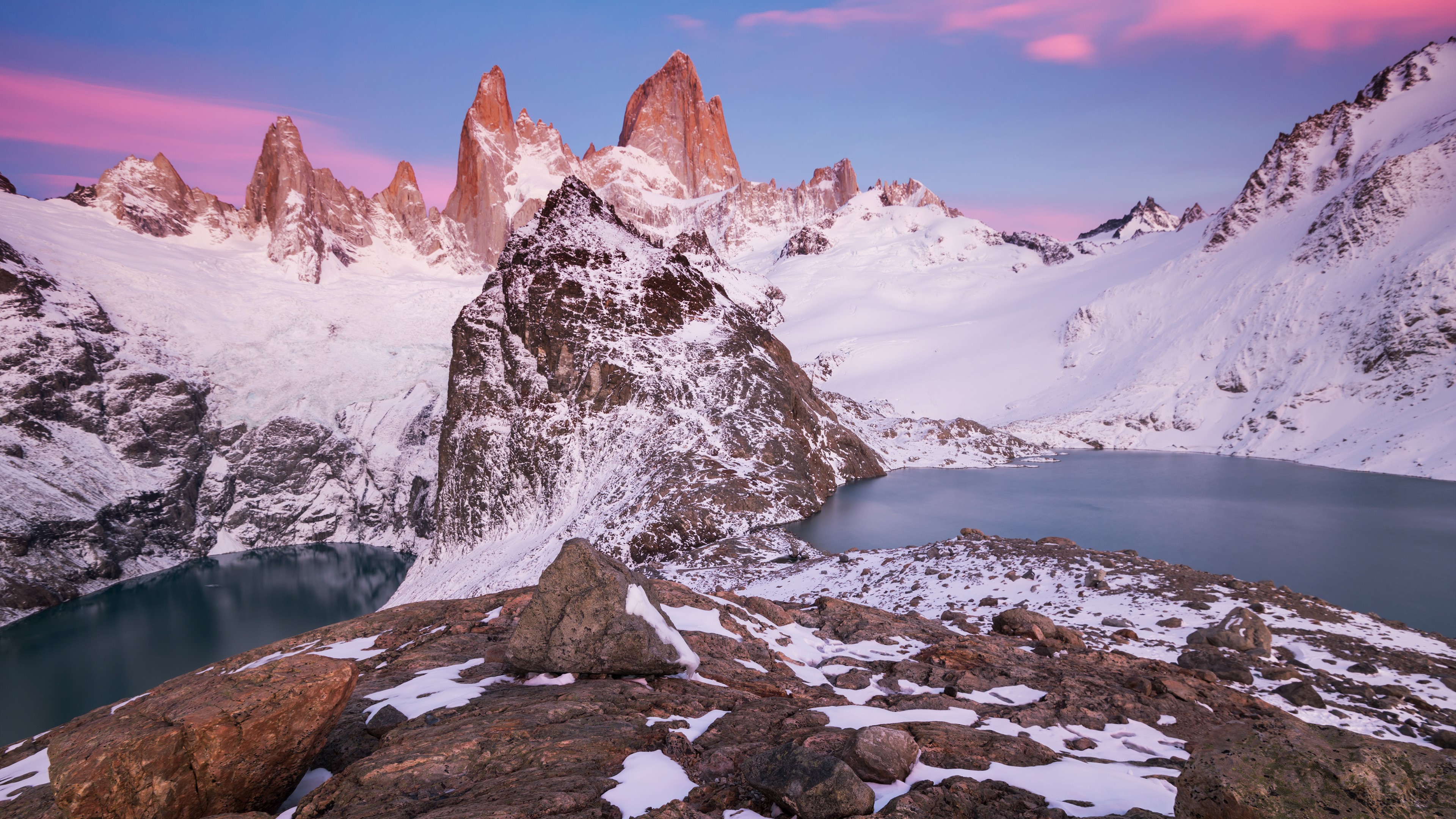 Snowy Mountains HD Wallpaper