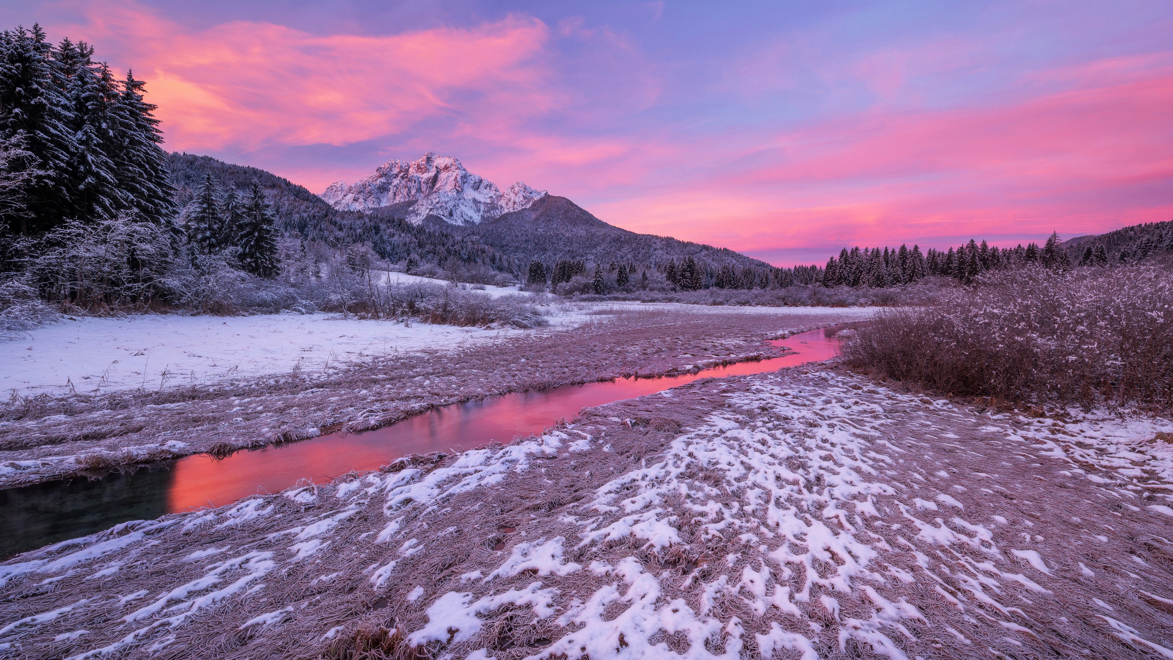 Winter Mountains Snow HD Wallpaper