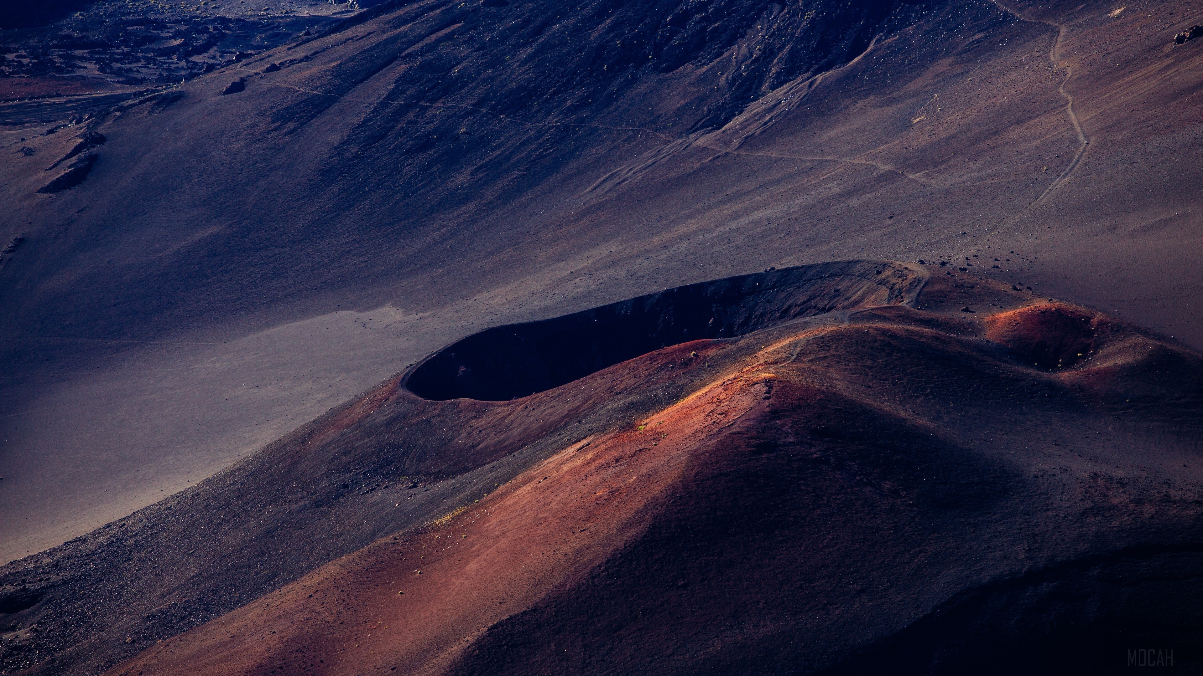 Volcanic Craters and Slopes in 4K HD Wallpaper