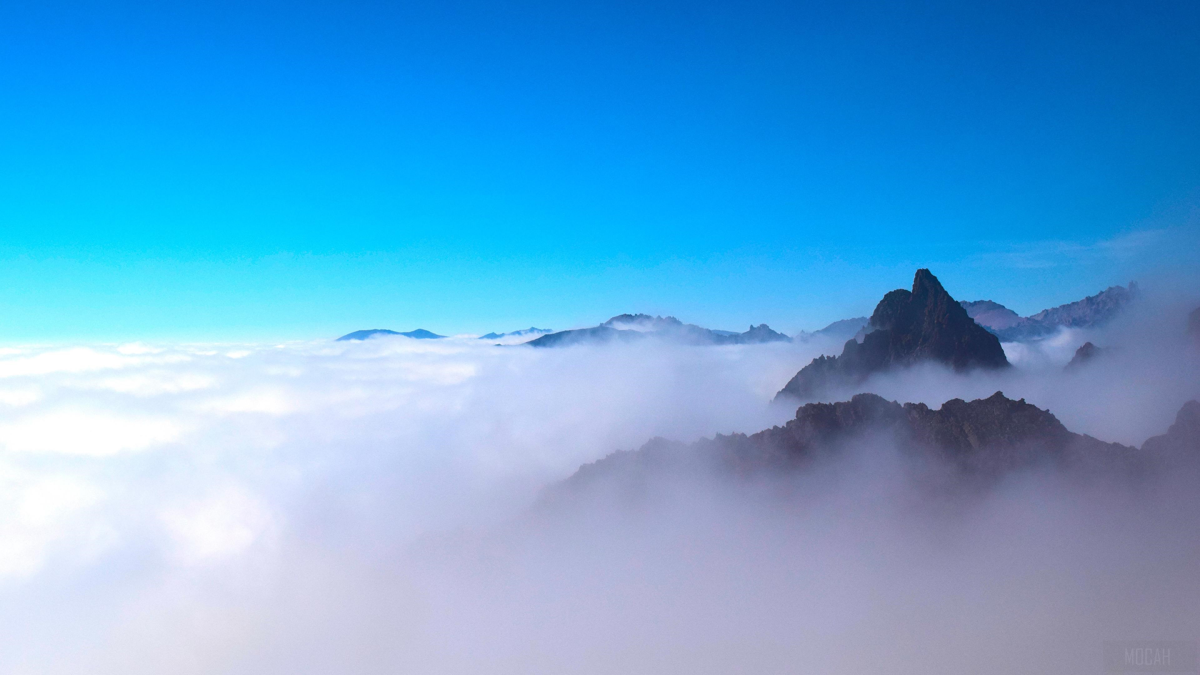 Sea of Clouds Over Mountains Peak 4K HD Wallpaper
