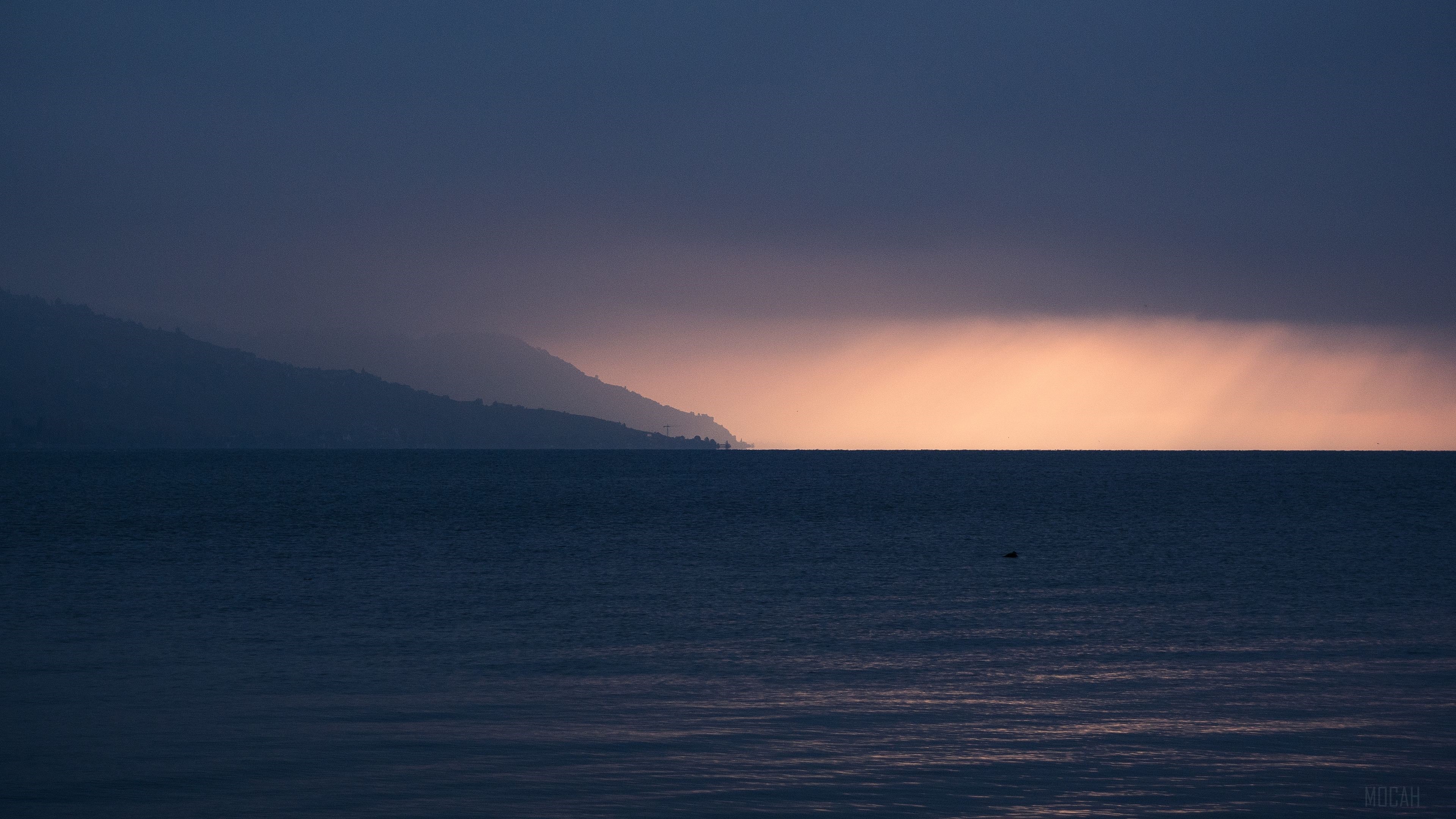 Sea and Cloudy Horizon at Sunset 4K HD Wallpaper