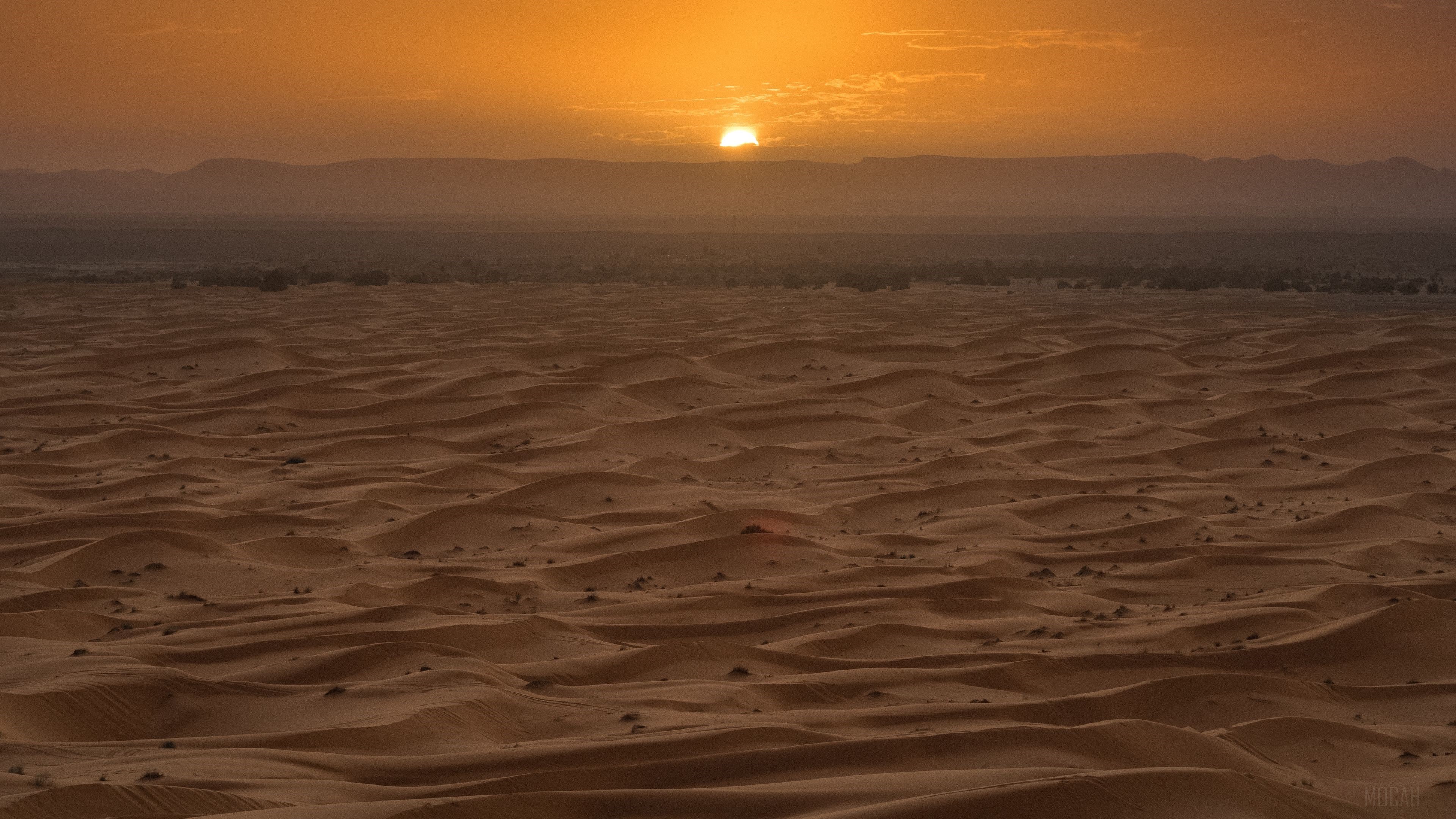 Sahara Desert Sunset HD Wallpaper
