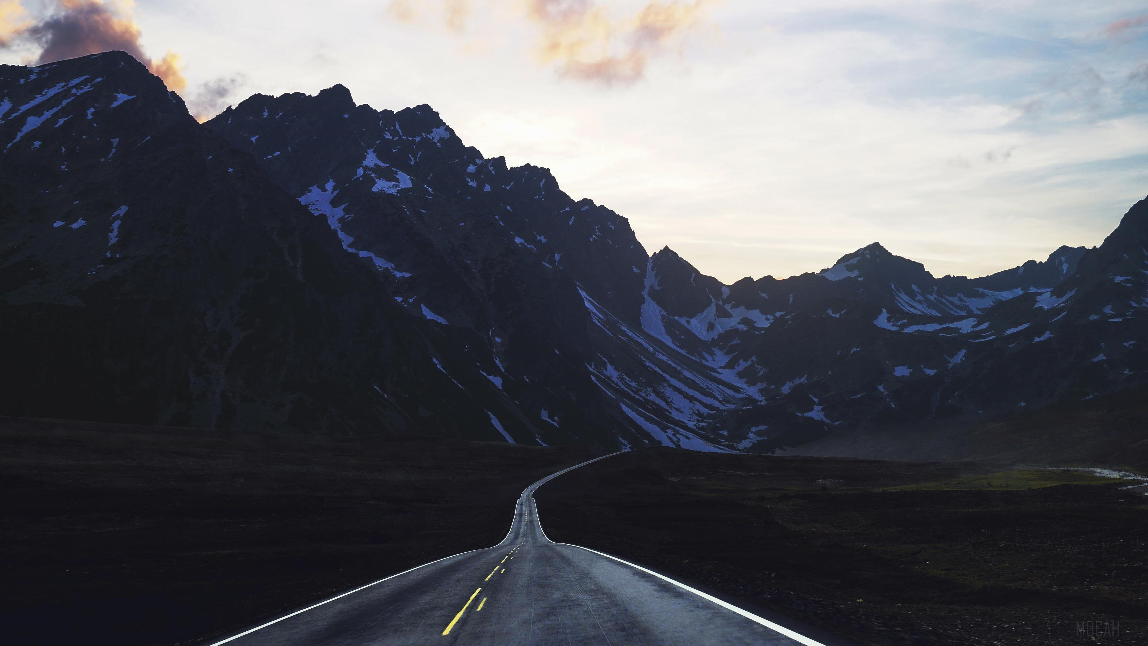 Road To Mountains HD Wallpaper