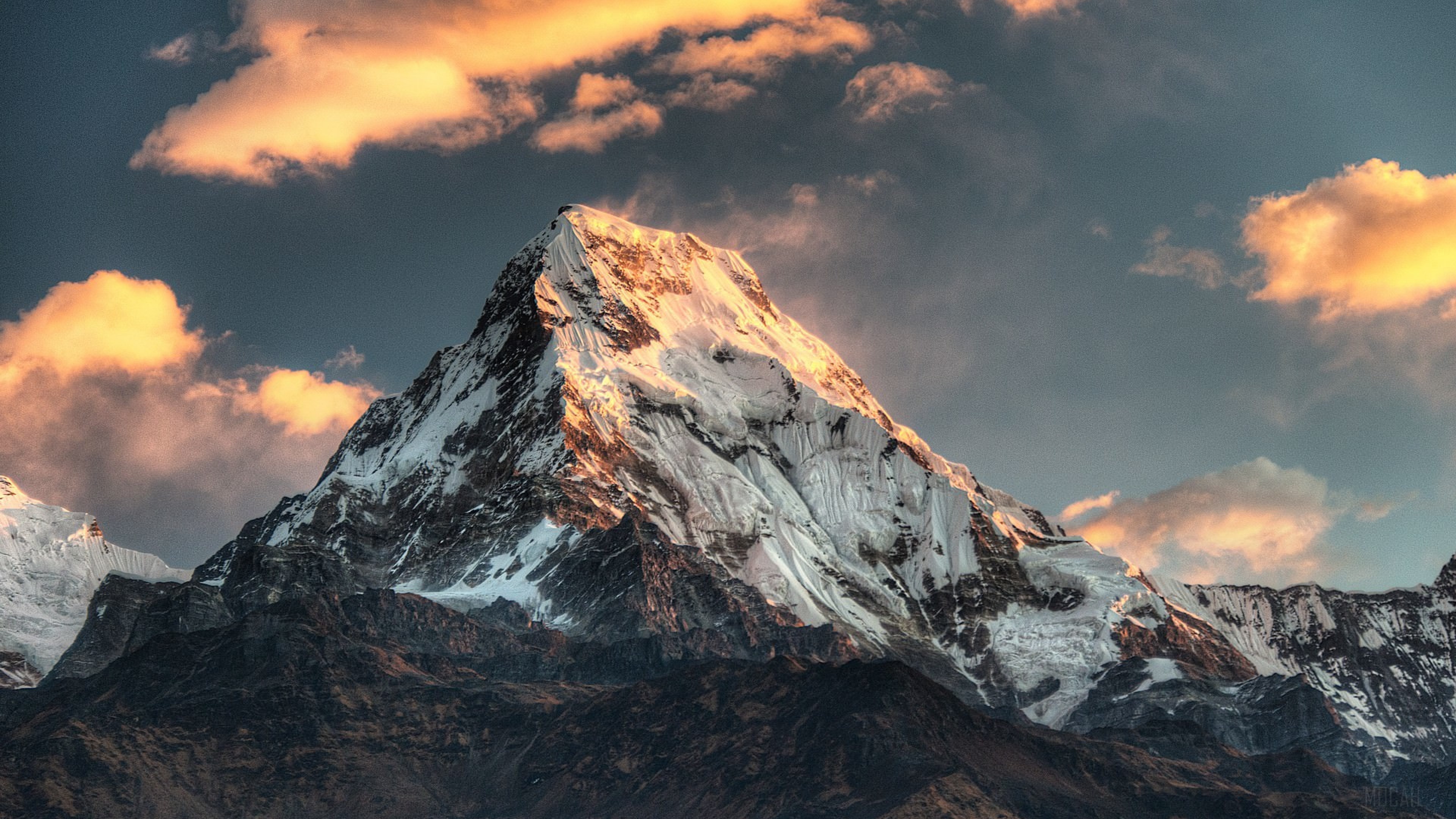 Annapurna Massif Mountain Range Nepal HD Wallpaper