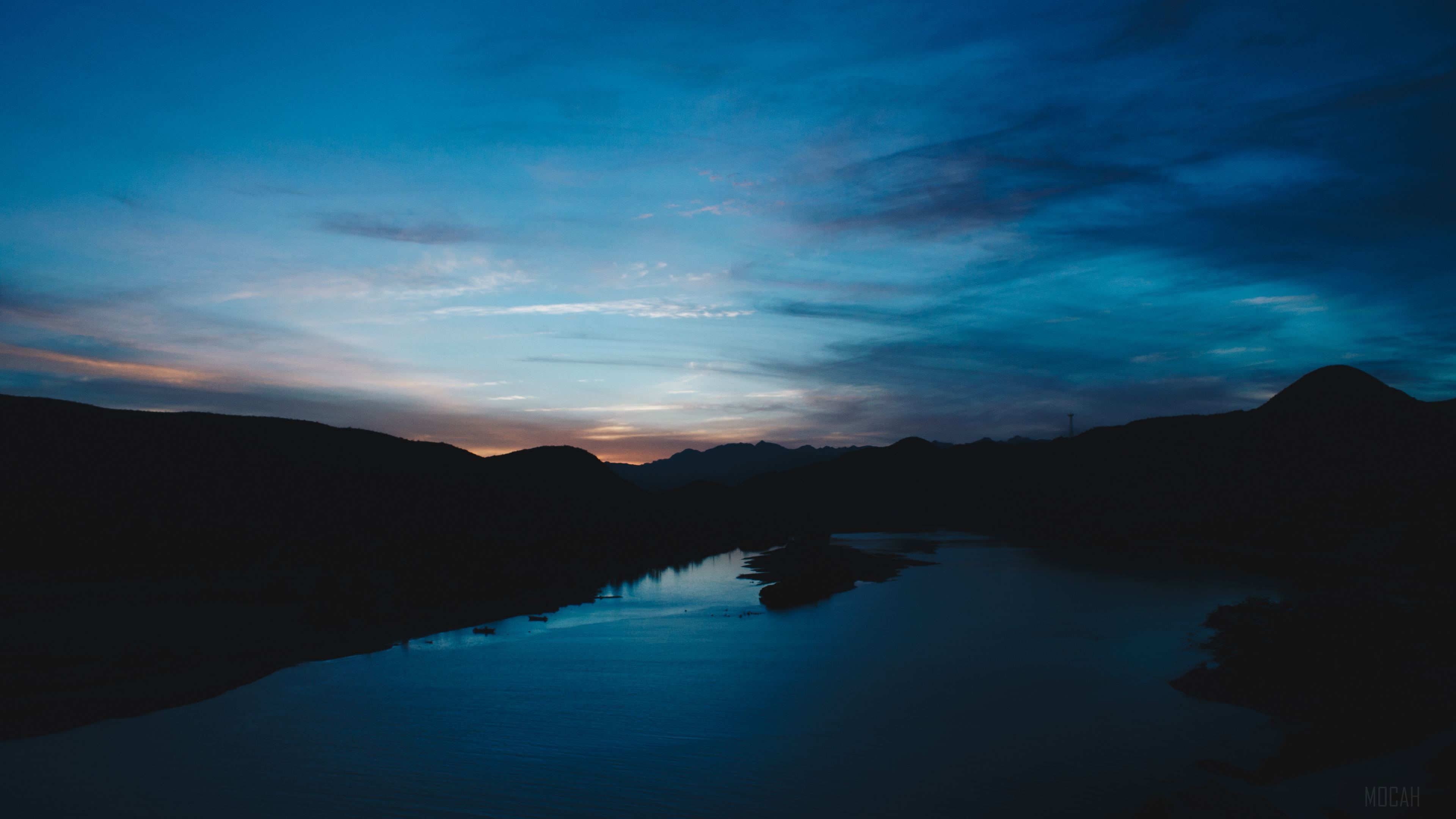 Dark Evening Lake HD Wallpaper