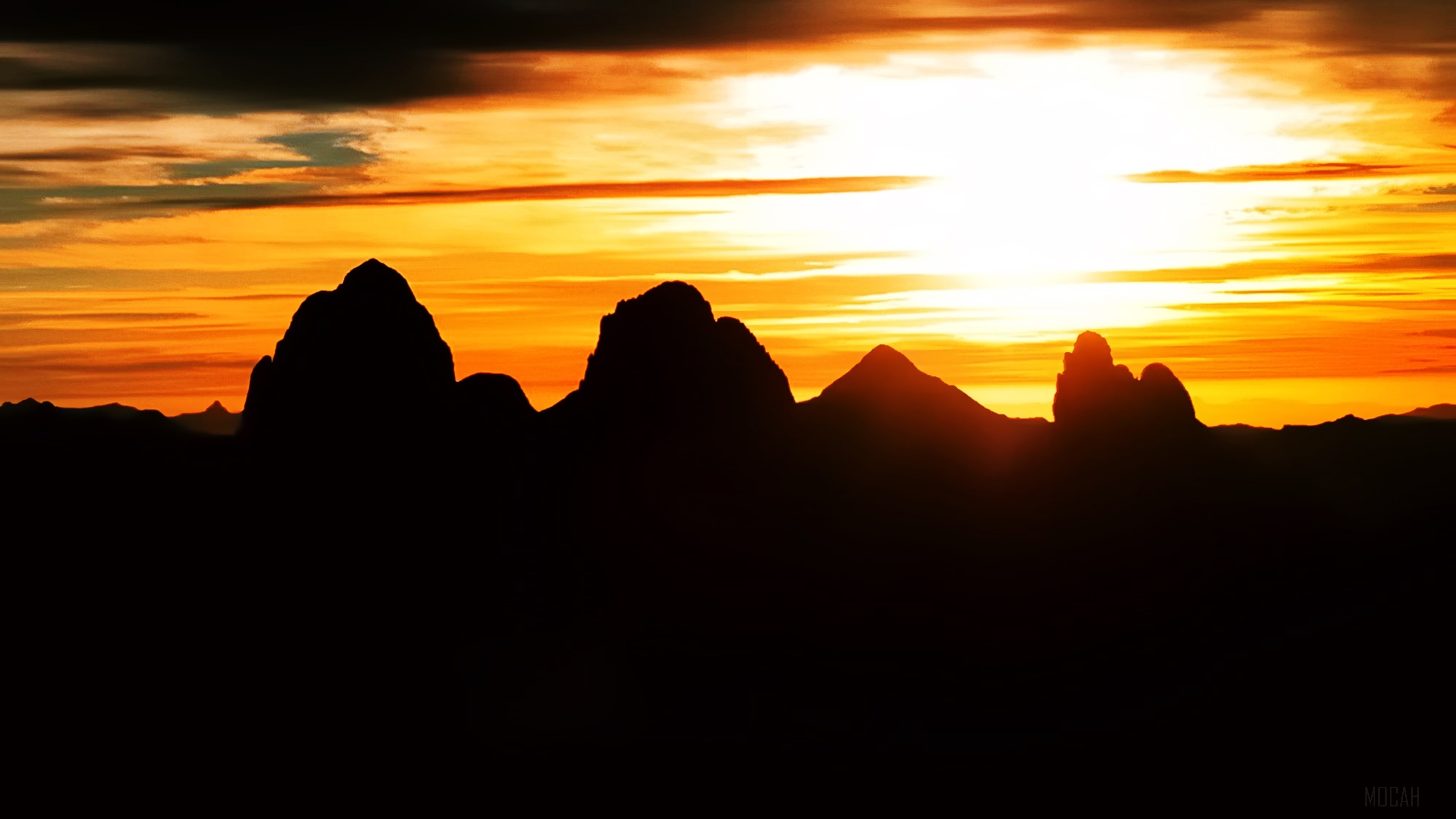 Hoggar Mountains Sunset 4K HD Wallpaper