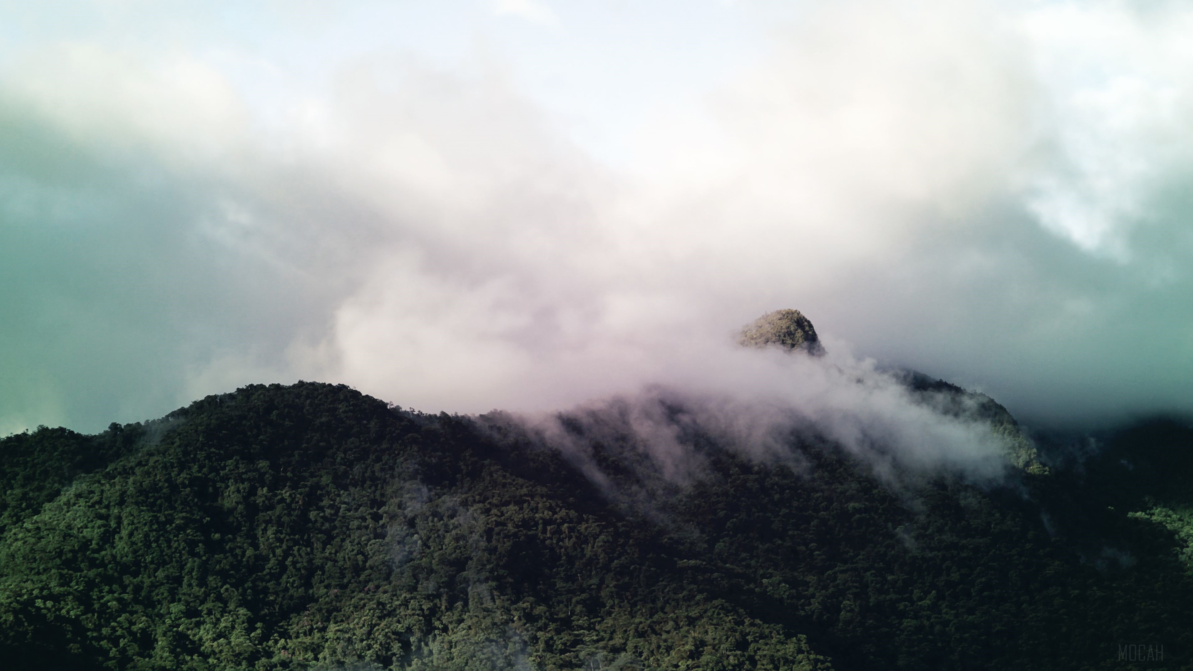 Foggy Clouds Over Mountains 4K HD Wallpaper