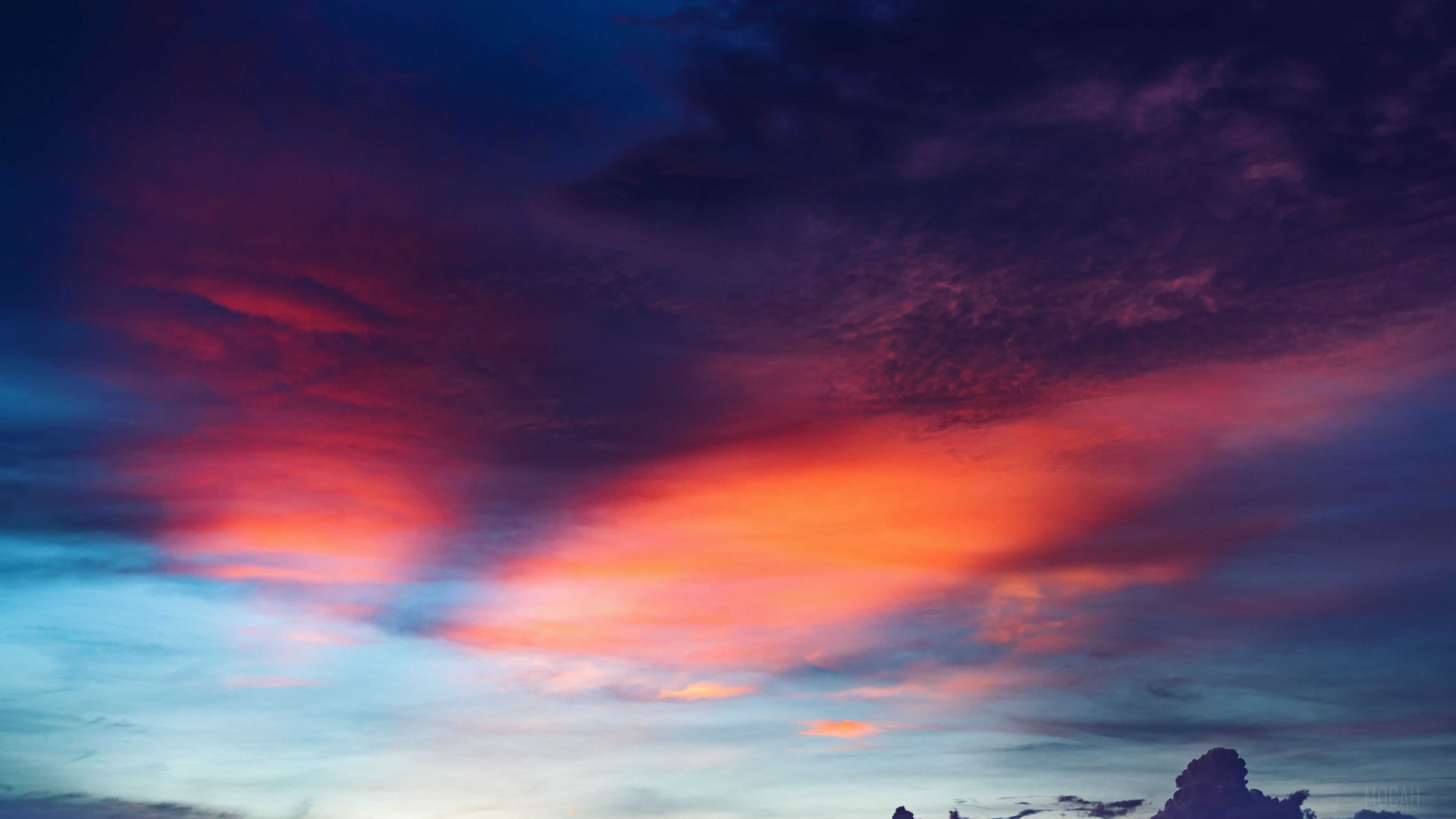 Red Cloudy Sky Sunset HD Wallpaper
