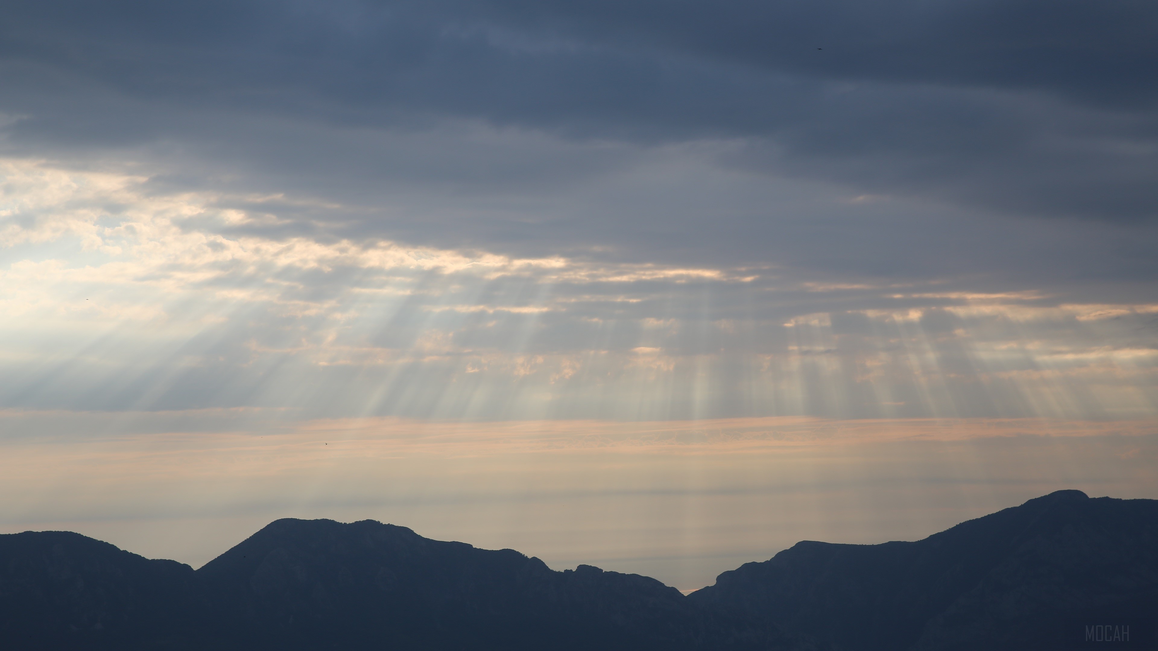 Sun Rays Over Mountains 4K HD Wallpaper