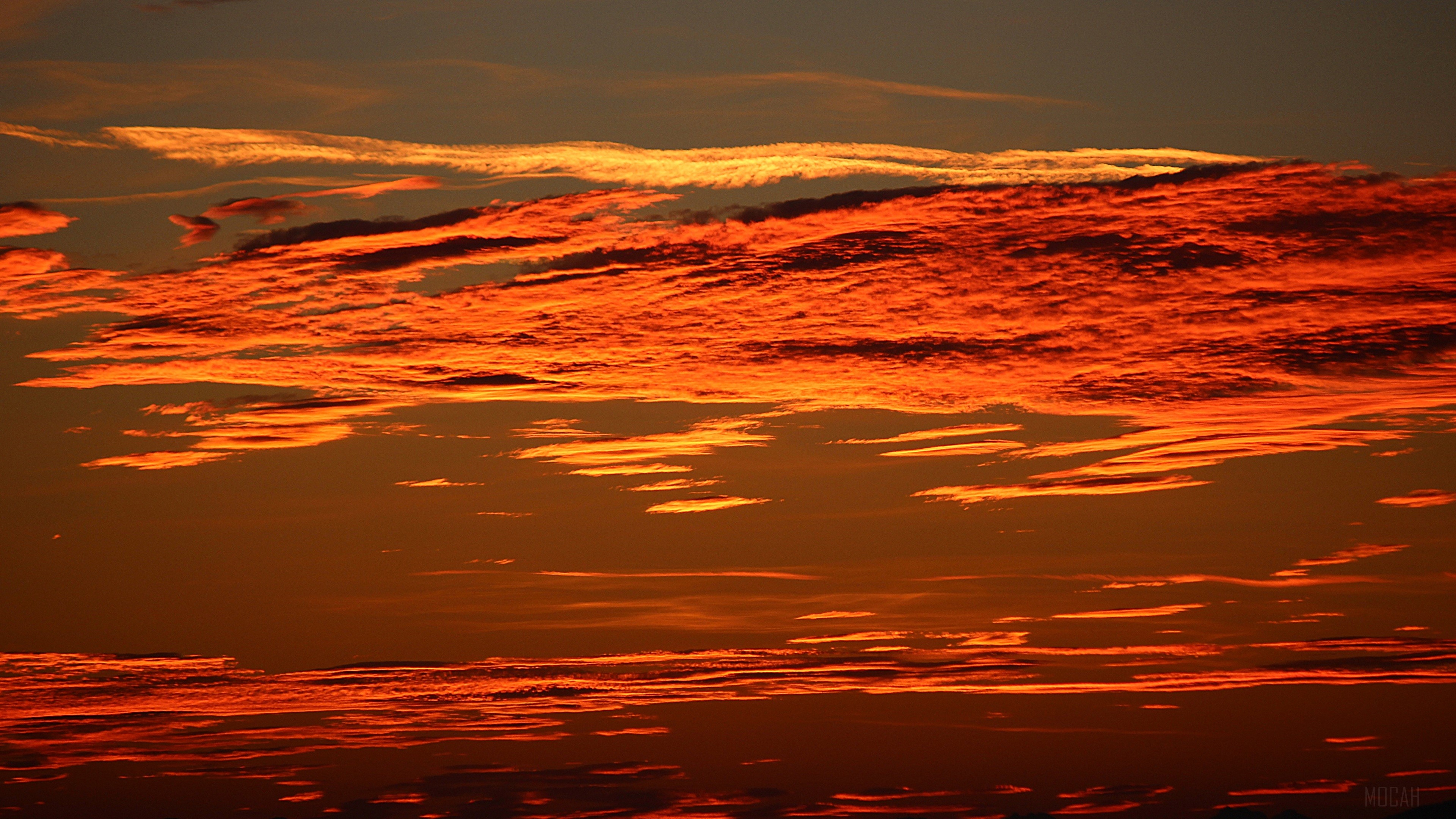 Fiery Sunset Clouds 4K HD Wallpaper