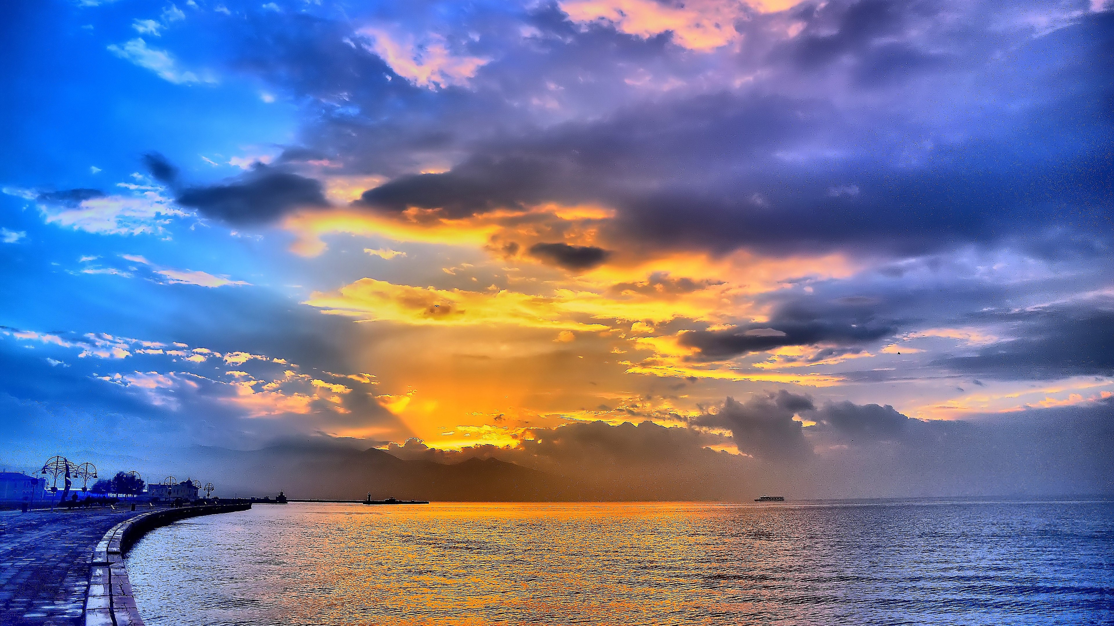 Beautiful Sea Sunset HD Wallpaper