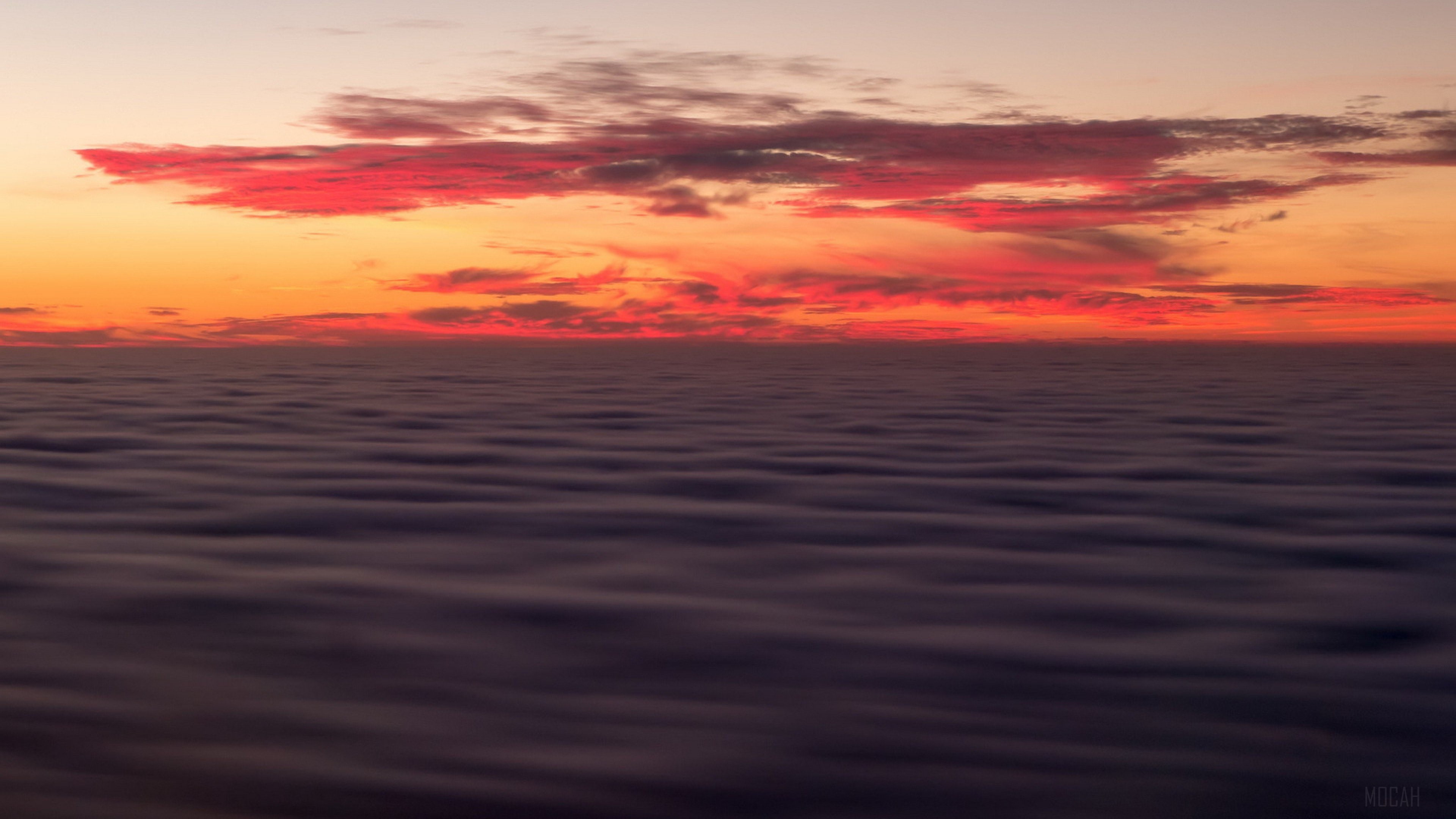 Sunset over the sea of clouds in California 4K HD Wallpaper