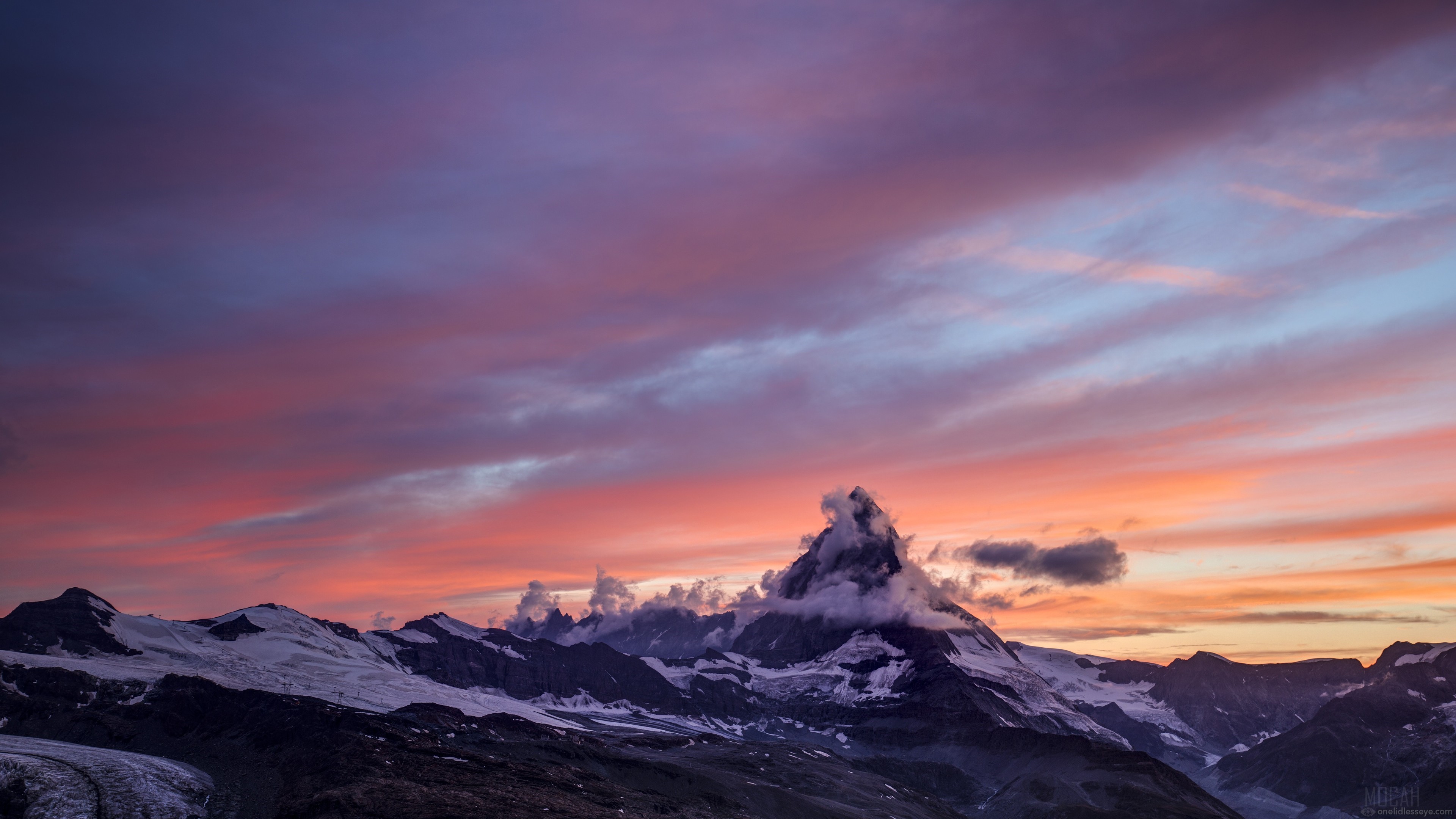 Matterhorn Mountain at Sunset HD Wallpaper