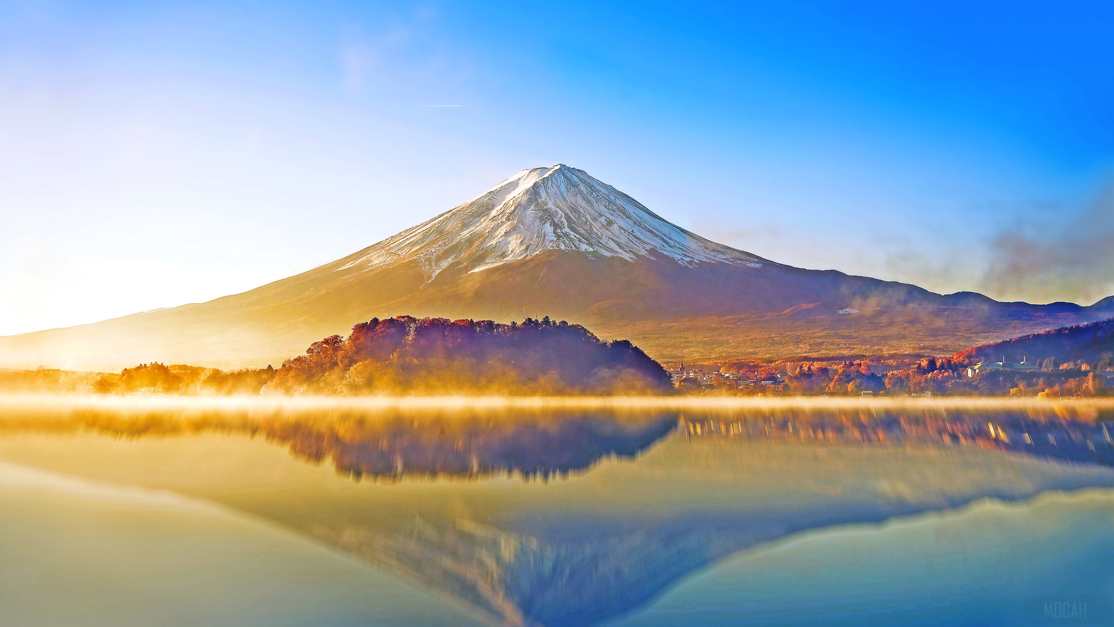 Mount Fuji Reflection at Sunrise 4K HD Wallpaper