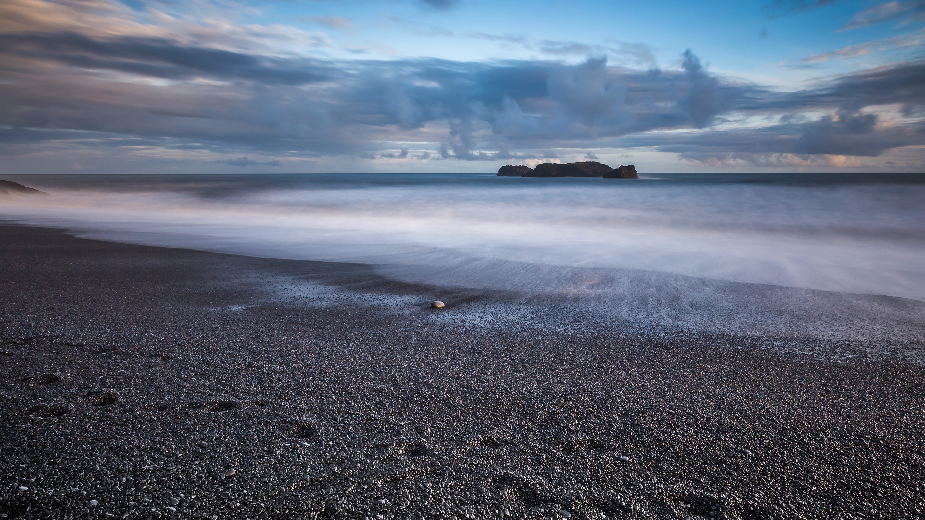 Black Stones Beach Iceland 4K HD Wallpaper