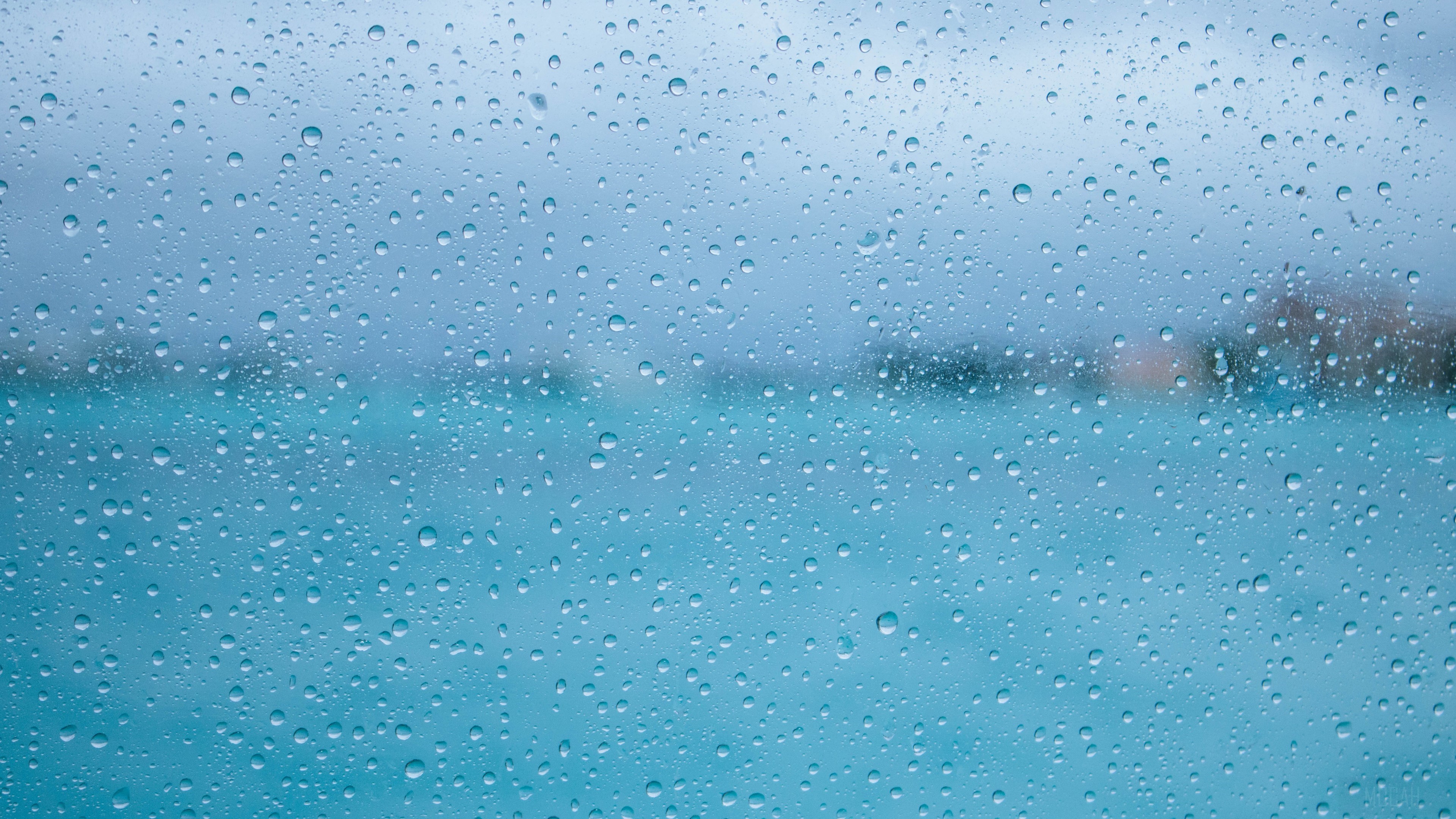 Water Droplets On Glass HD Wallpaper