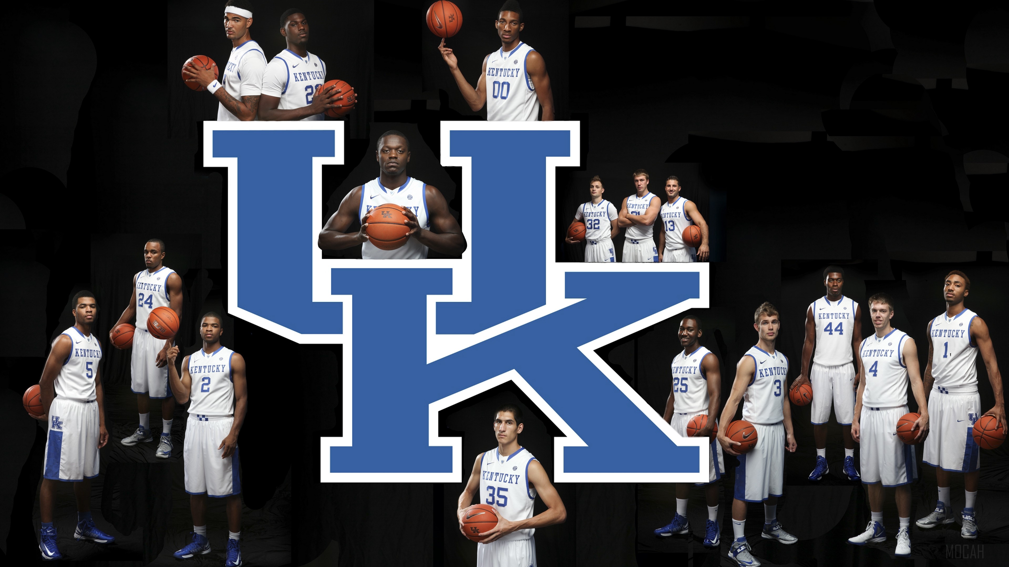 Kentucky Wildcats basketball team with UK logo HD Wallpaper