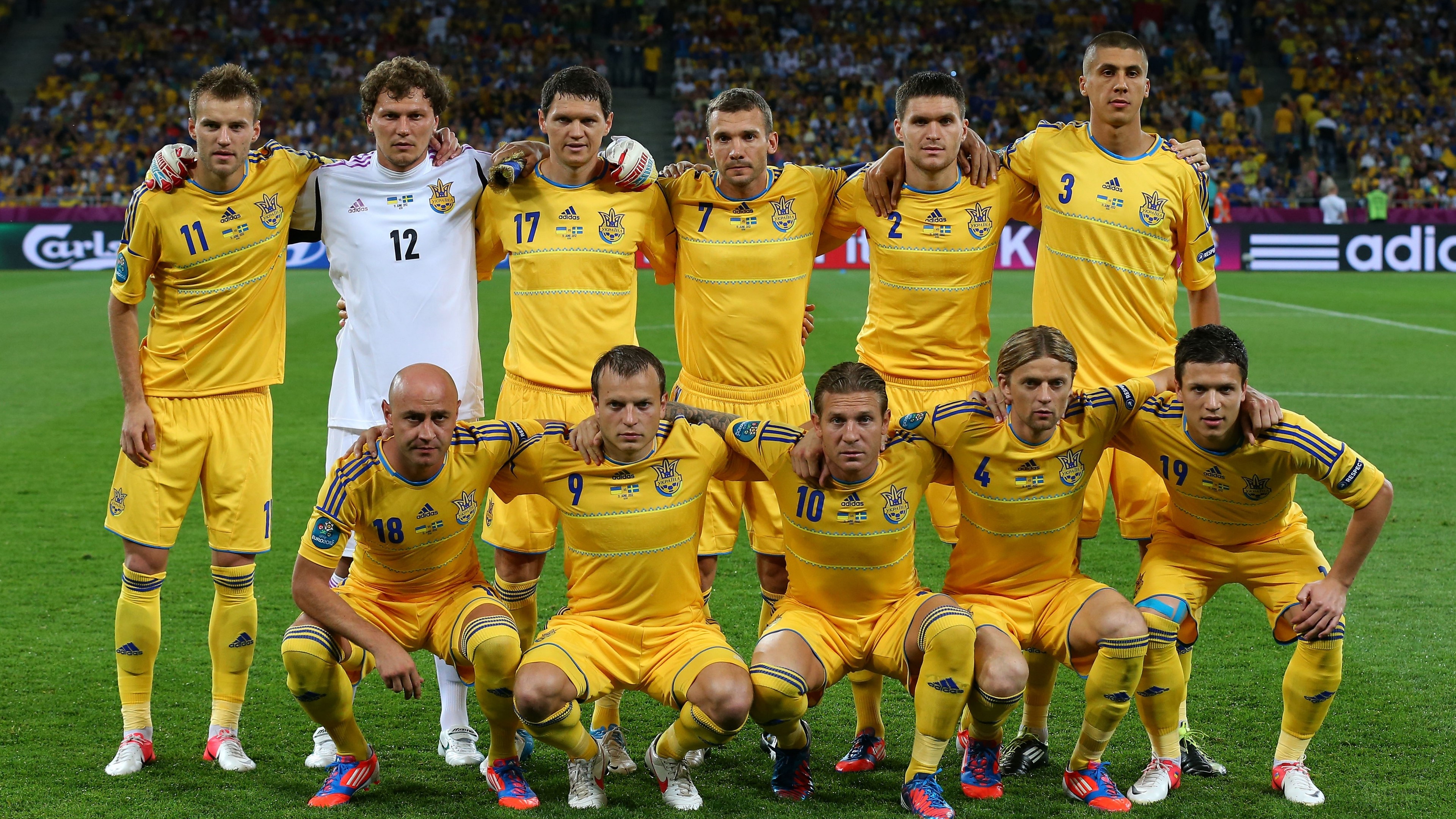 Ukraine national football team posing for a photo HD Wallpaper