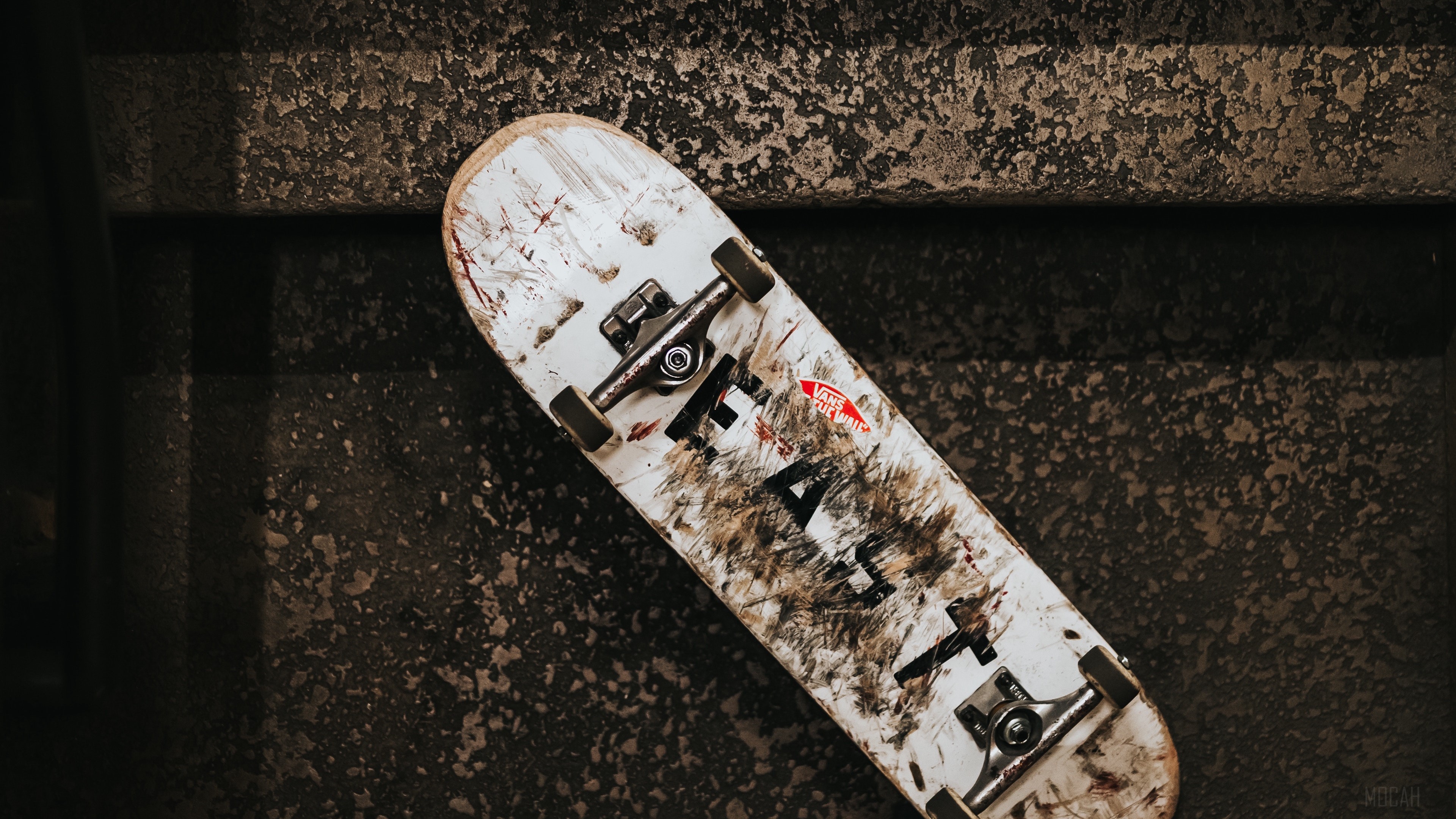 Dirty Skateboard with Vans Logo HD Wallpaper
