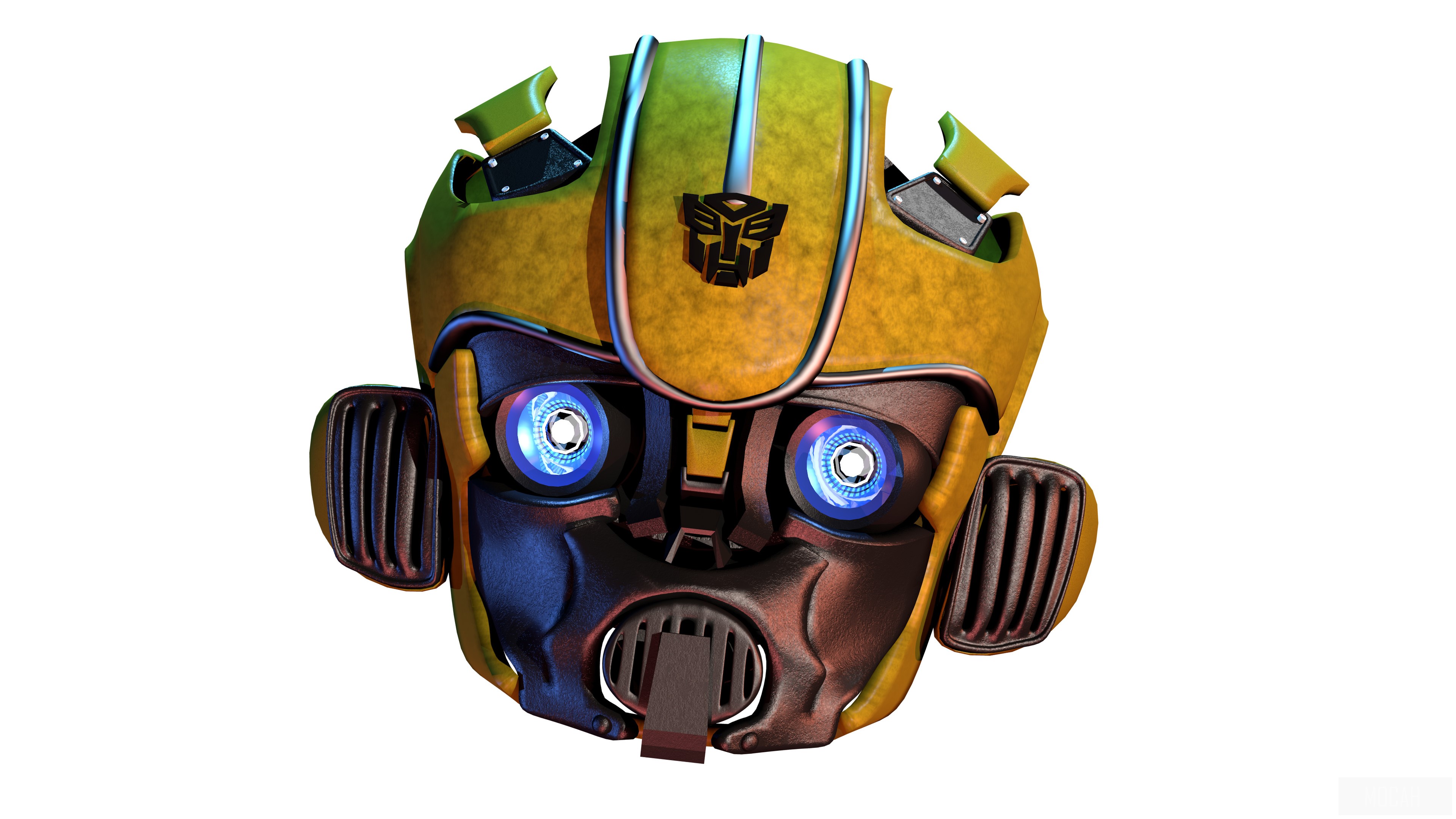 Bumblebee head from Transformers 4K HD Wallpaper