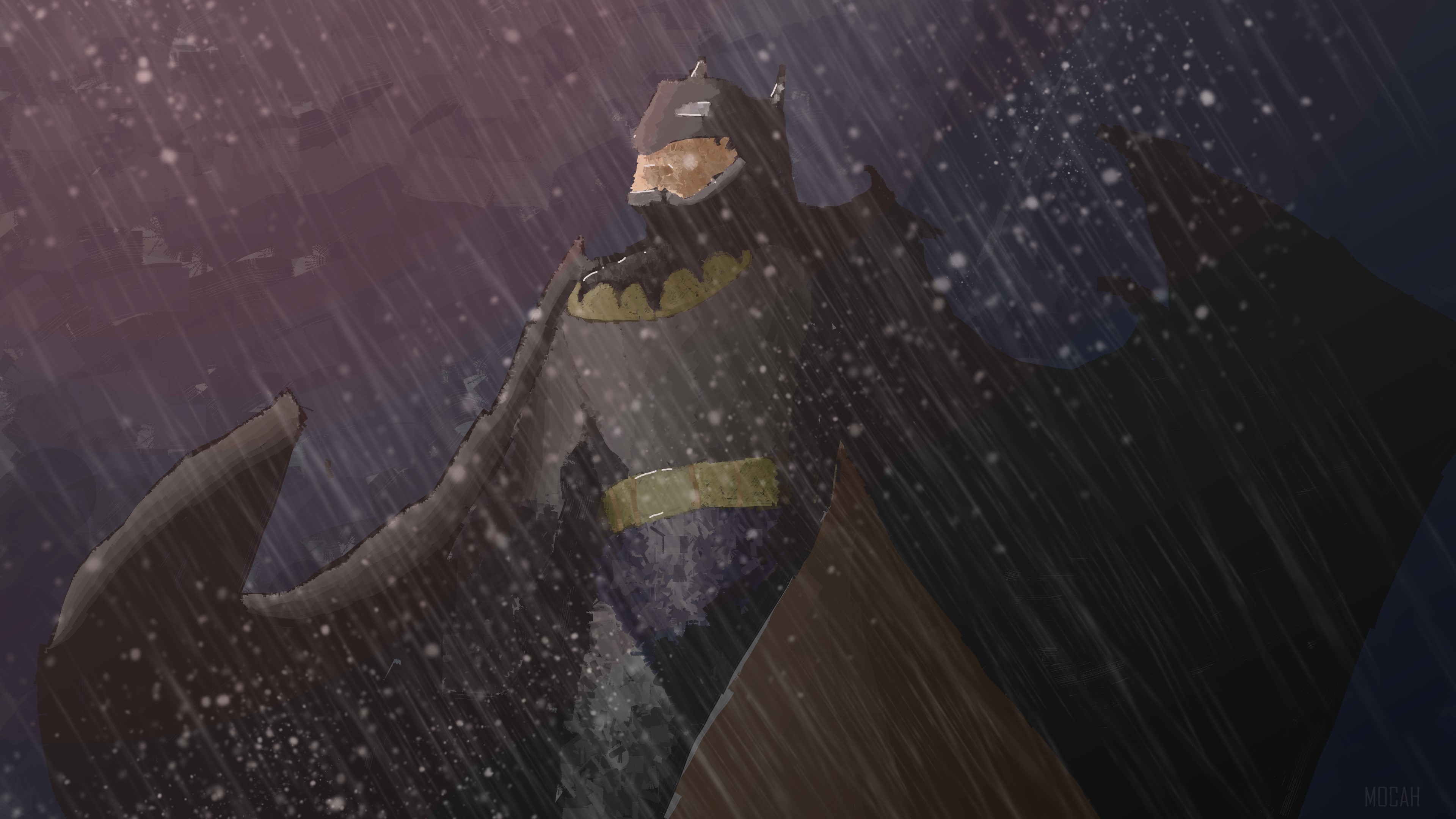 Batman in the Rain 4K HD Wallpaper