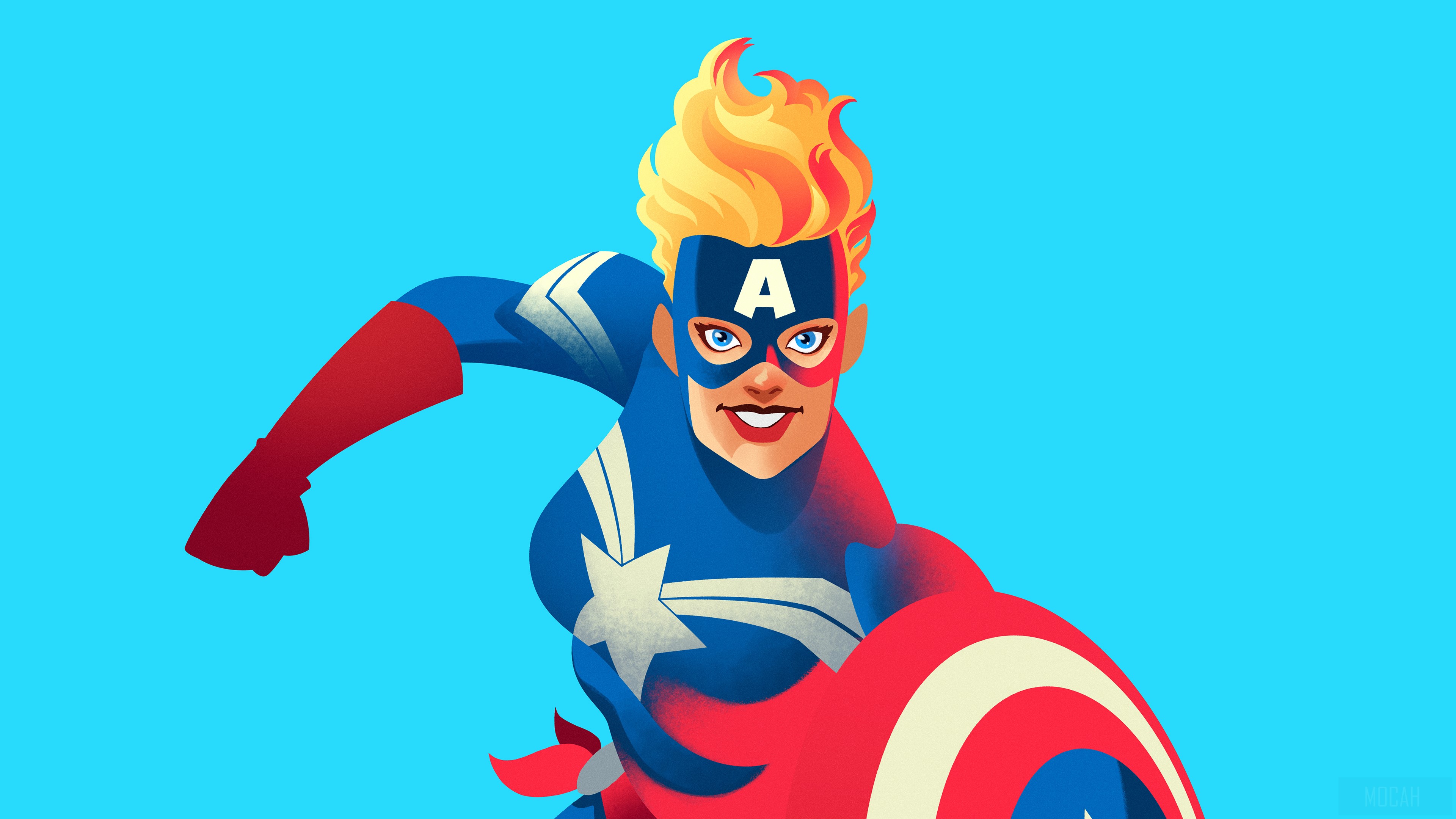 Captain Marvel from Marvel Comics 4K HD Wallpaper