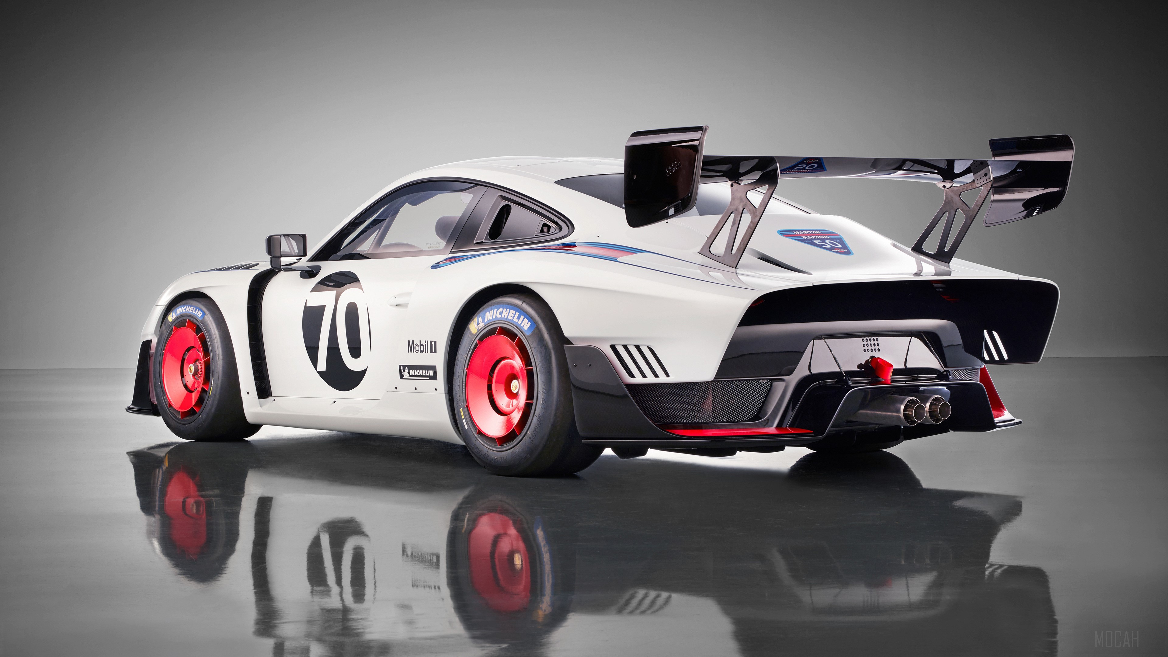2019 Porsche 935 race car rear view 4K HD Wallpaper