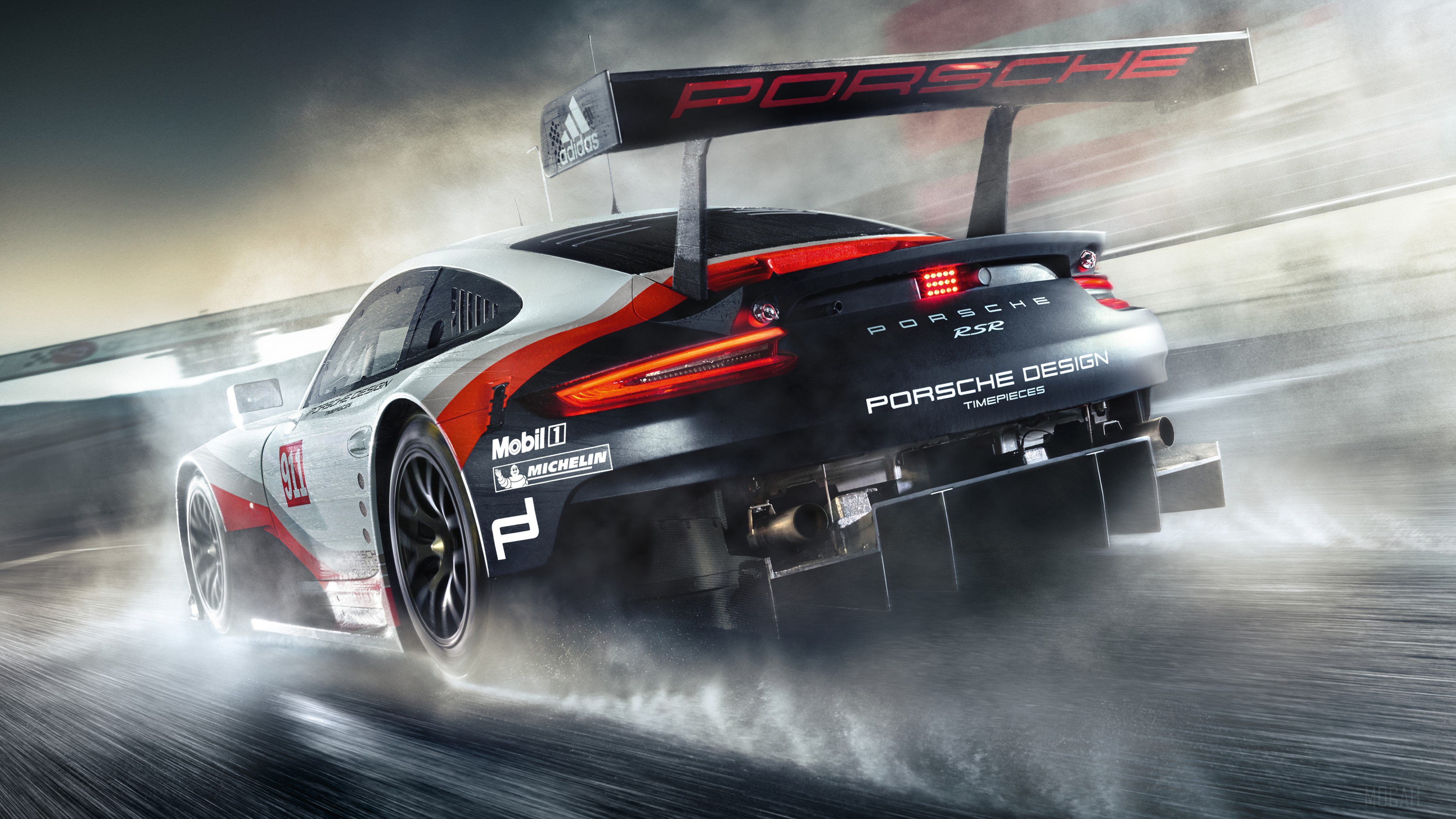 Porsche 911 RSR Race Car in 4K HD Wallpaper