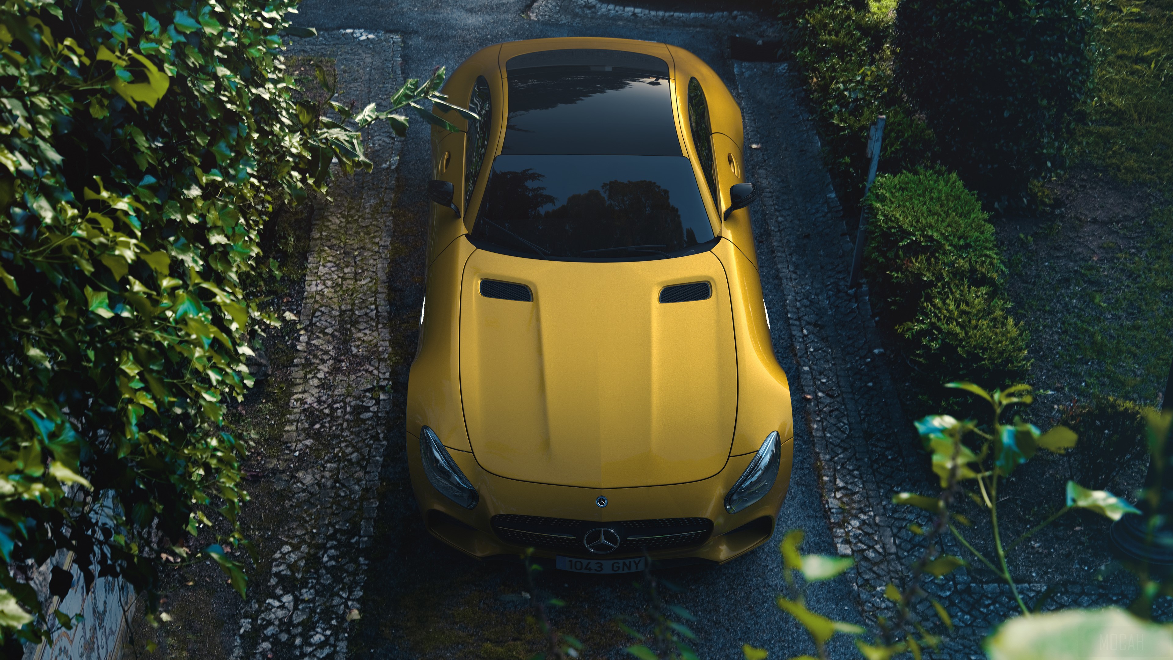 Yellow Mercedes-Benz AMG GT 4K HD Wallpaper