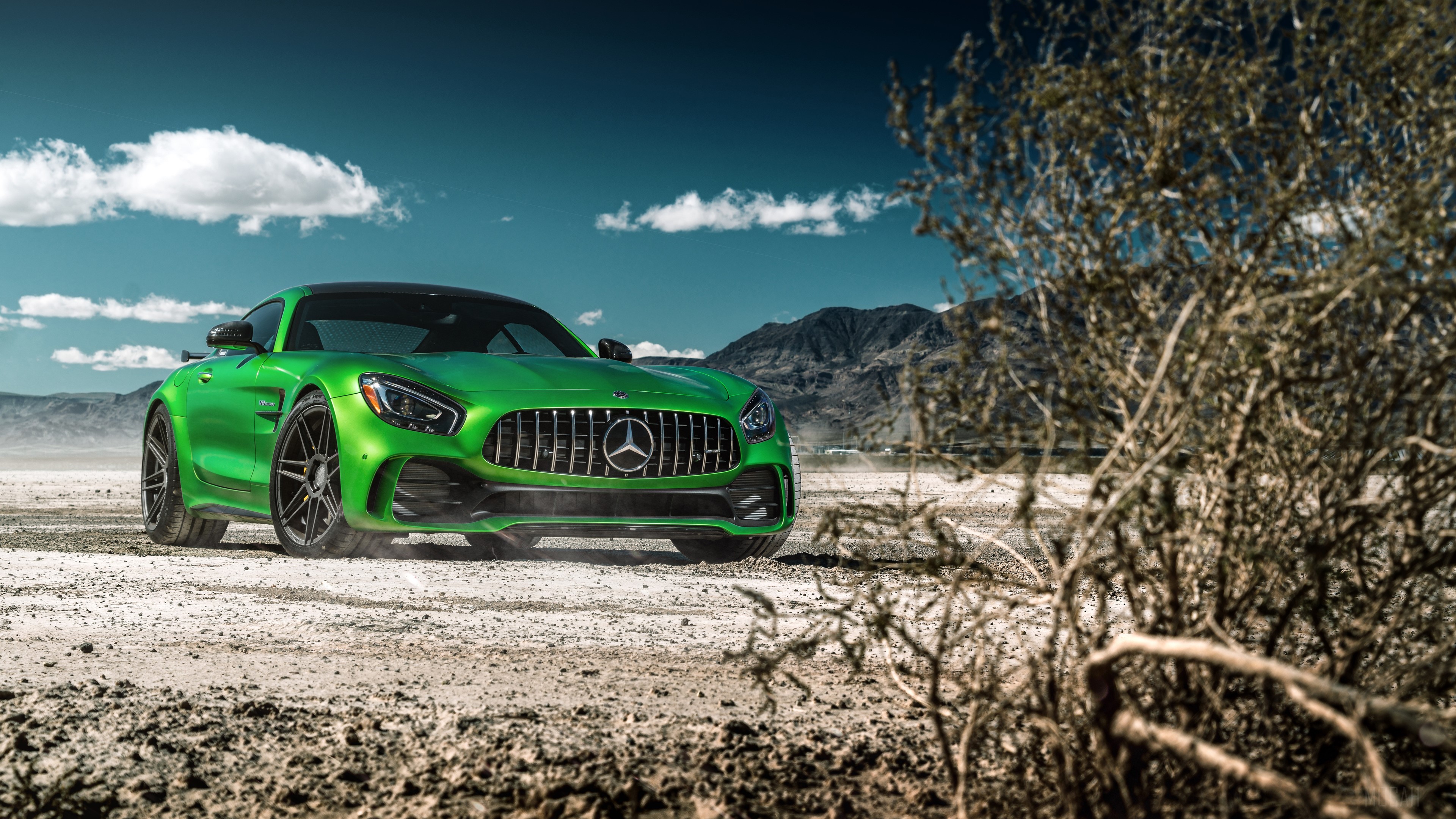 Green Mercedes-Benz AMG GT 4K HD Wallpaper