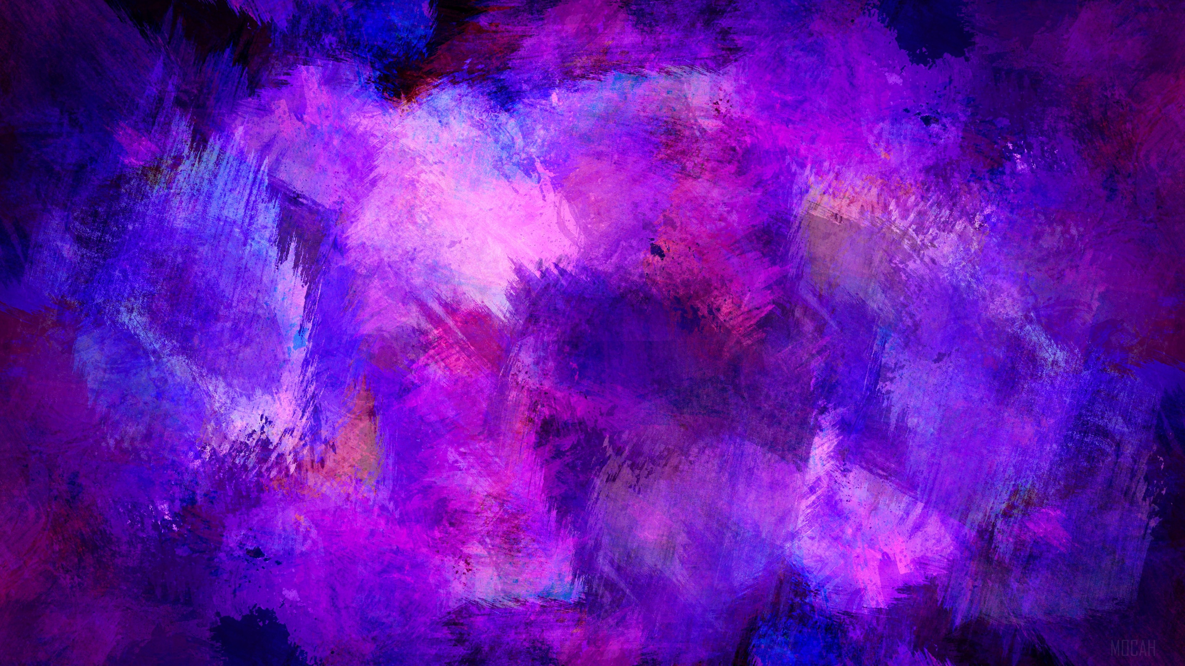 Abstract Purple Paint Stains 4K HD Wallpaper